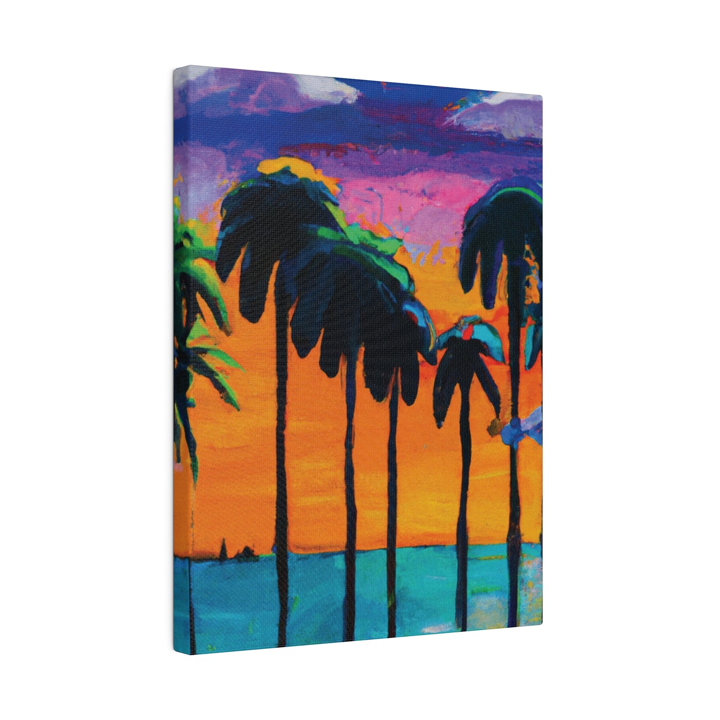9331M - Miami Beach Sunset Painting Print | Miami | Beach | Sunset | Poster | Home Decor | Wall Art | Canvas