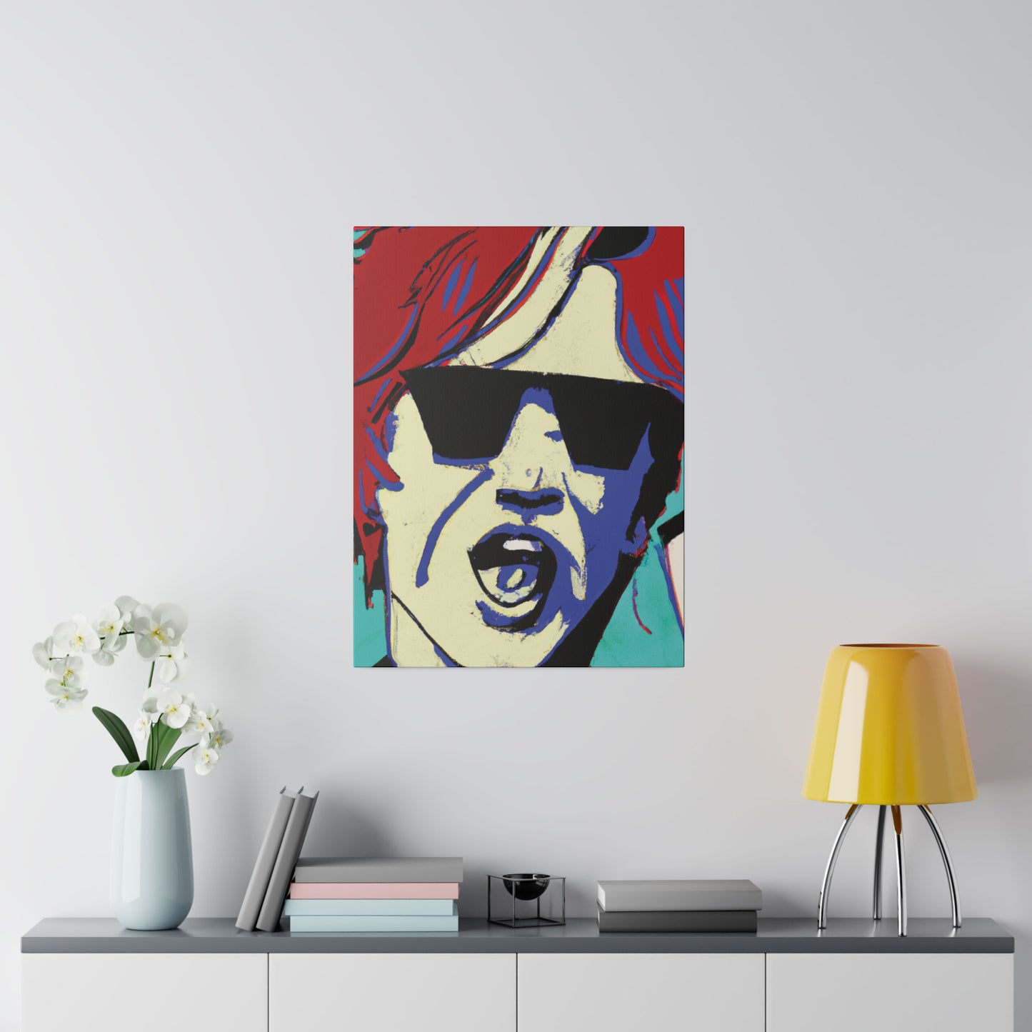 3245Z - Rockstar Painting Print | Face | Abstract | Poster | Home Decor | Wall Art | Music Art | Canvas