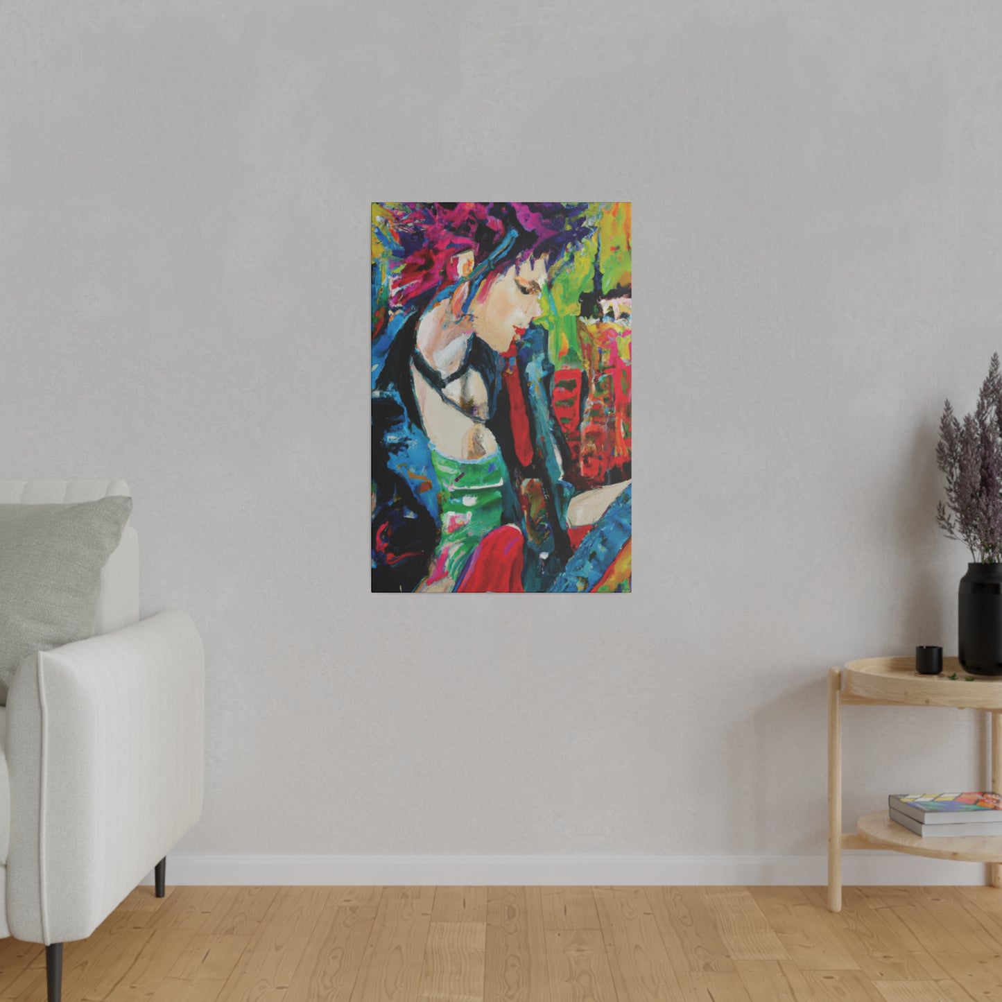 7125T - Rockstar Oil Painting Style Print | Poster | Home Decor | Wall Art | Music Art | Canvas