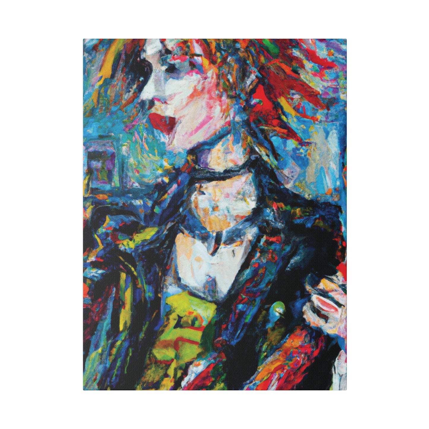 5997K - Rockstar Oil Painting Style Print | Poster | Home Decor | Wall Art | Music Art | Canvas