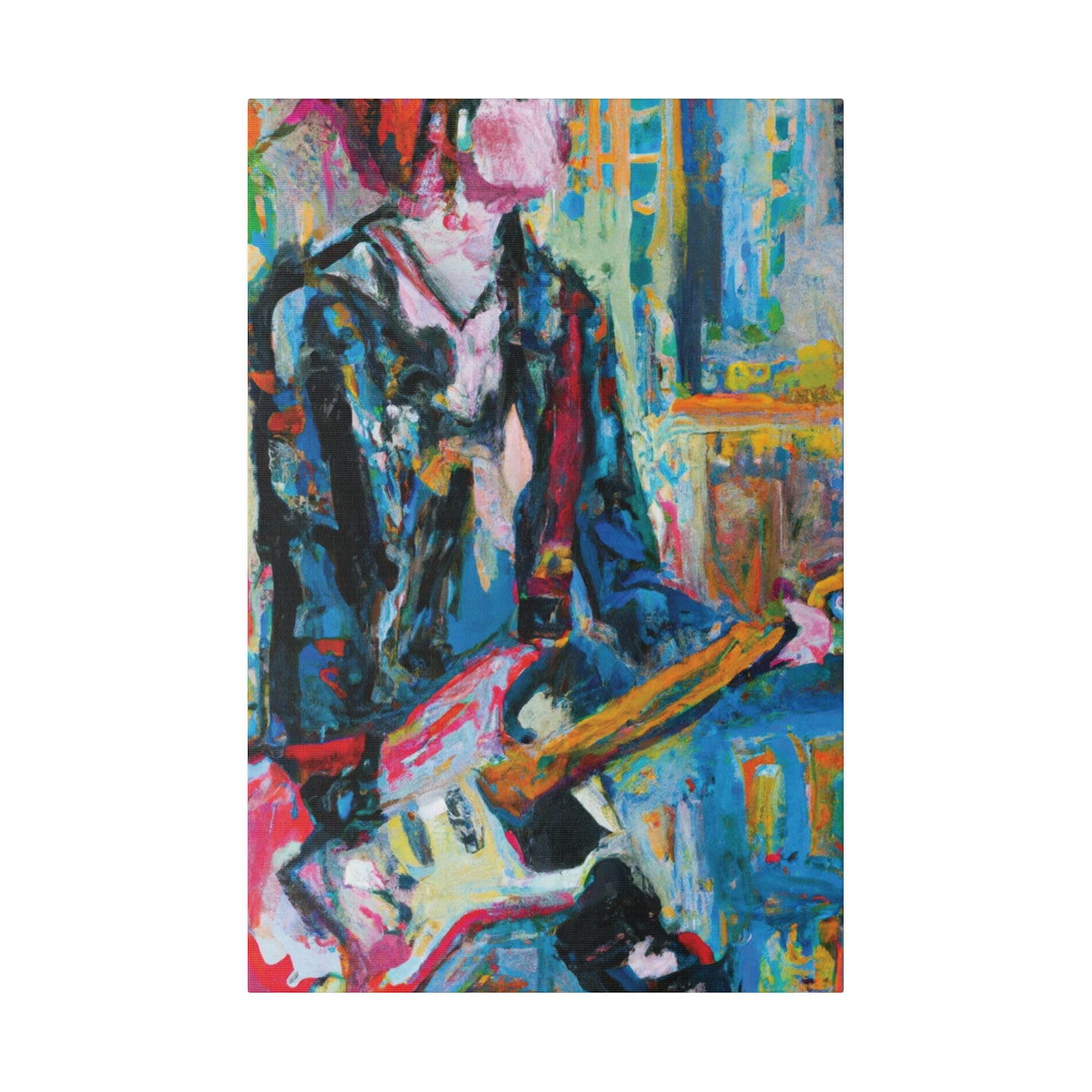 4712U - Rockstar Oil Painting Style Print | Poster | Home Decor | Wall Art | Music Art | Canvas