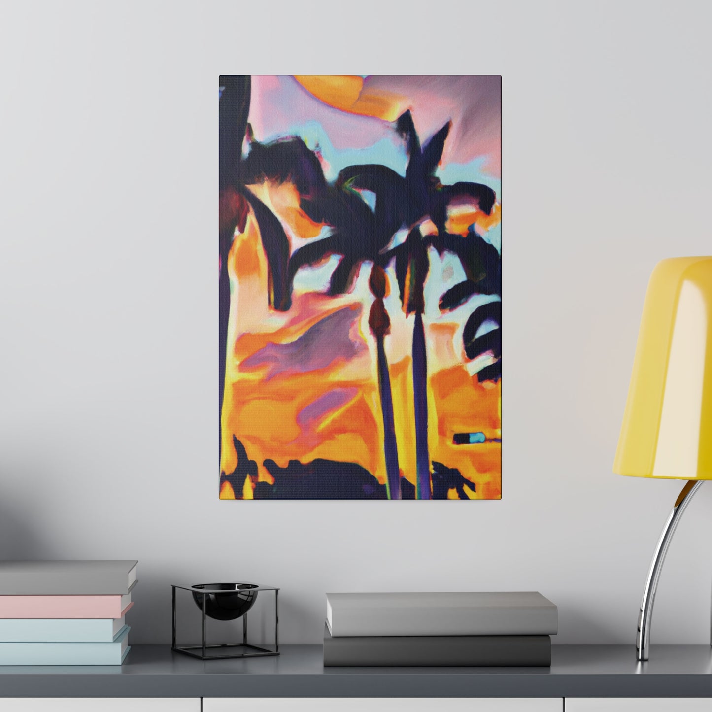 9435K - Miami Beach Sunset Painting Print | Miami | Beach | Sunset | Poster | Home Decor | Wall Art | Canvas