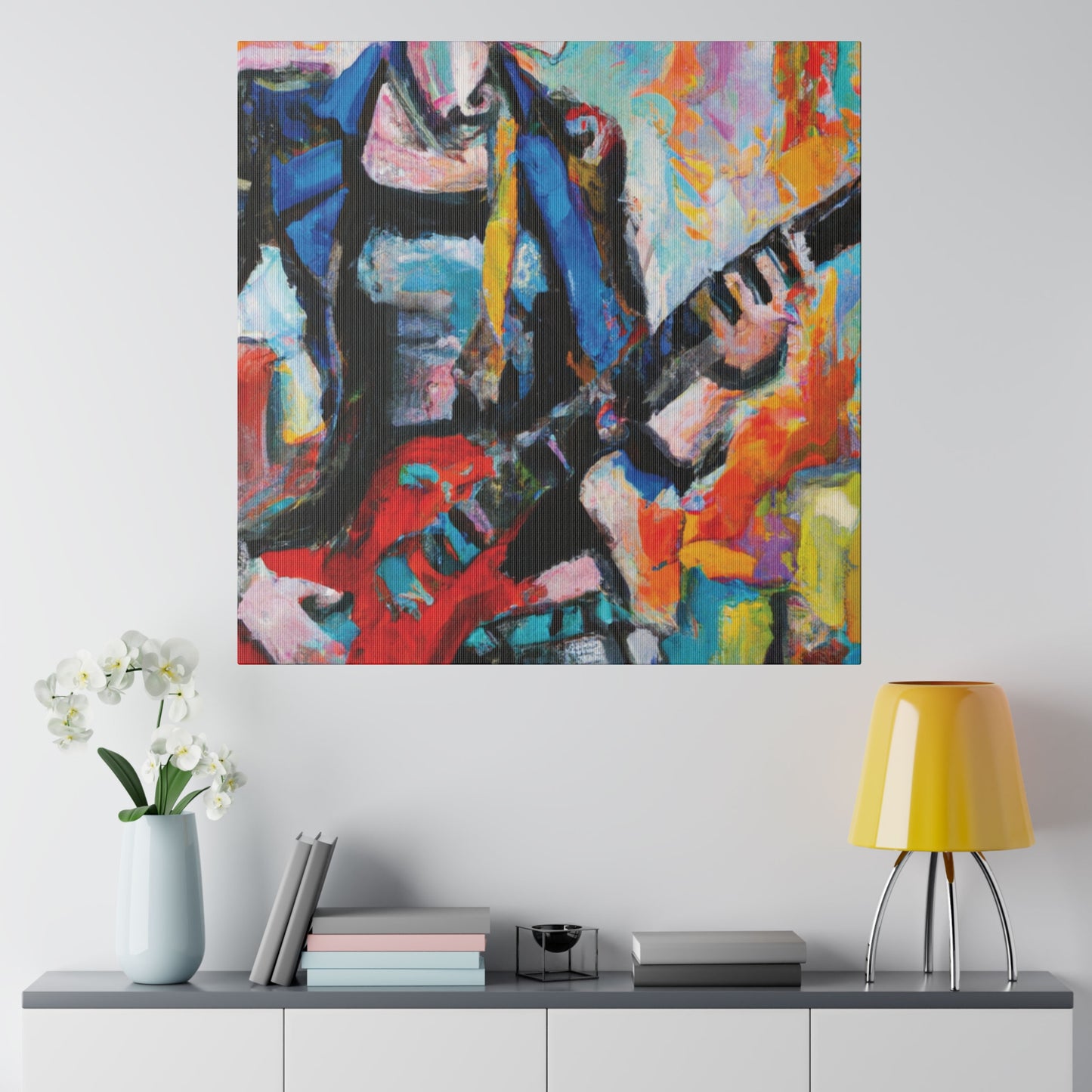 3278V - Rockstar Oil Painting Style Print | Poster | Home Decor | Wall Art | Music Art | Canvas