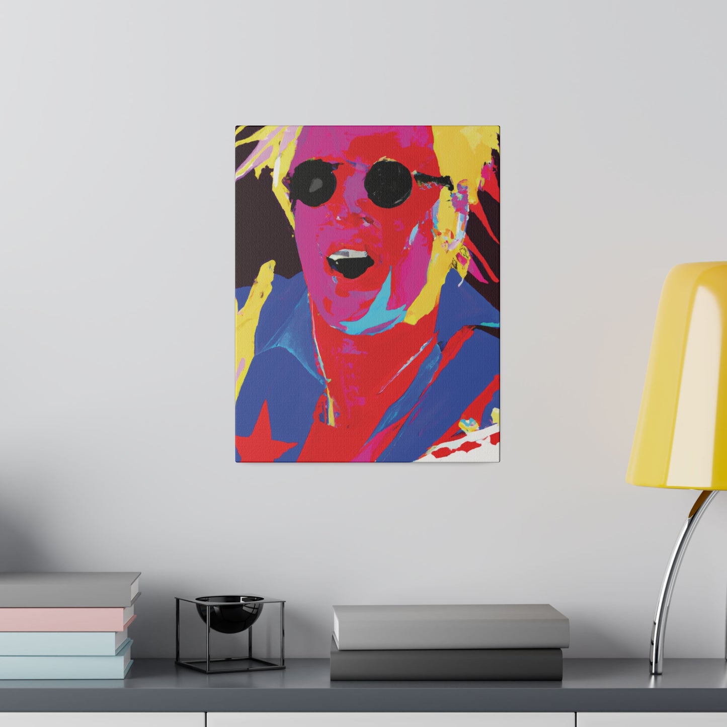 1327M - Rockstar Painting Print | Face | Abstract | Poster | Home Decor | Wall Art | Music Art | Canvas