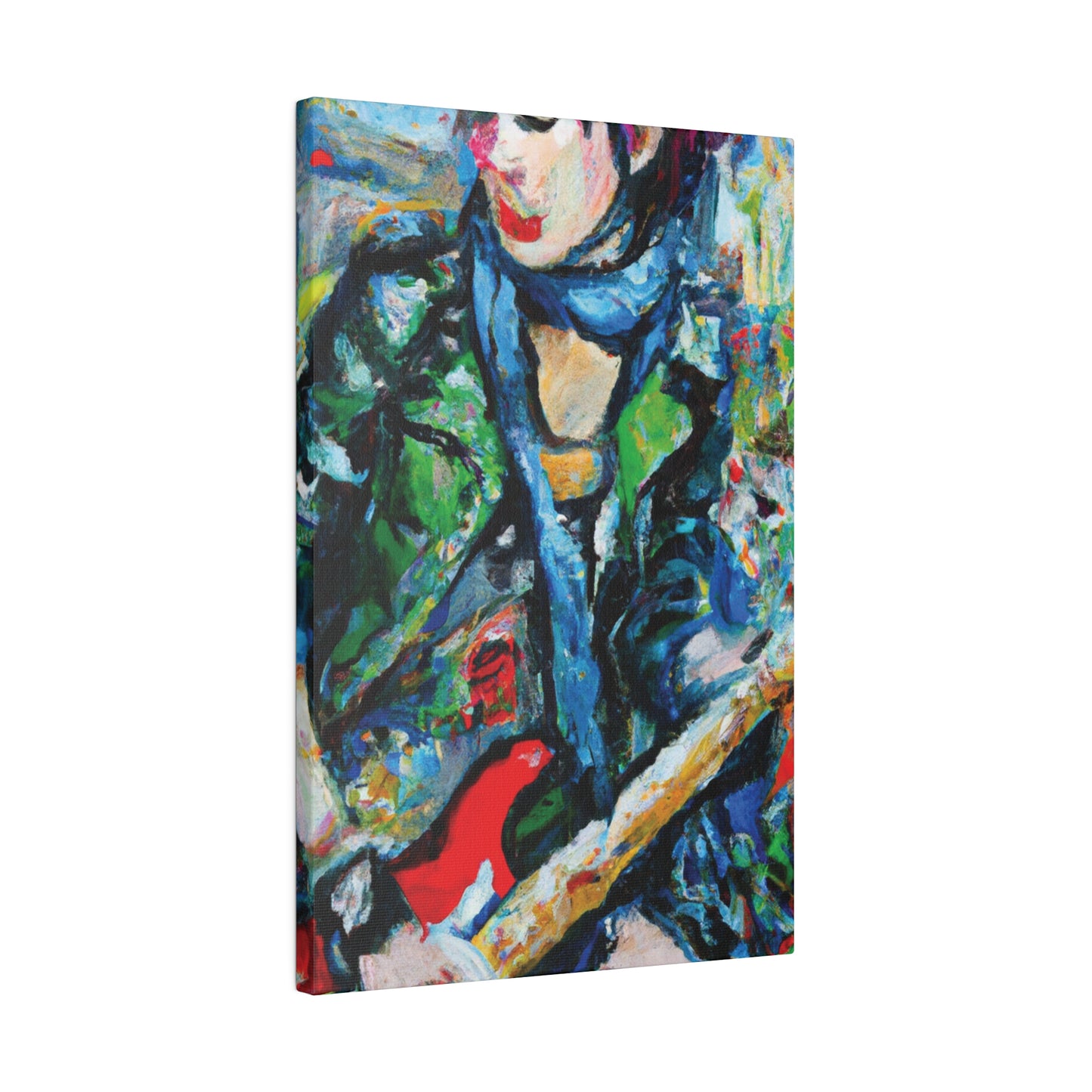 7452C - Rockstar Oil Painting Style Print | Poster | Home Decor | Wall Art | Music Art | Canvas