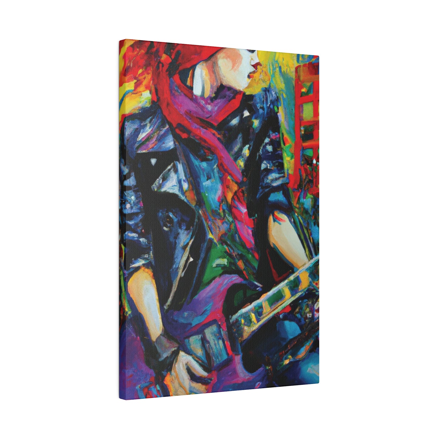 9413L - Rockstar Oil Painting Style Print | Poster | Home Decor | Wall Art | Music Art | Canvas