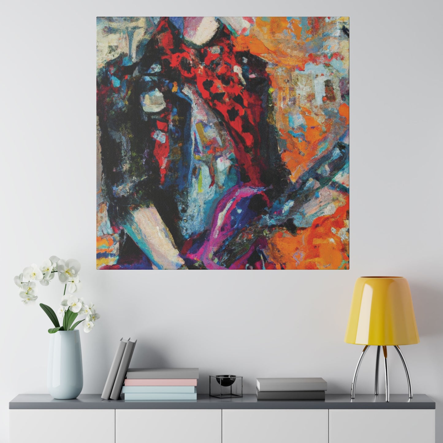 9348Q - Rockstar Oil Painting Style Print | Poster | Home Decor | Wall Art | Music Art | Canvas