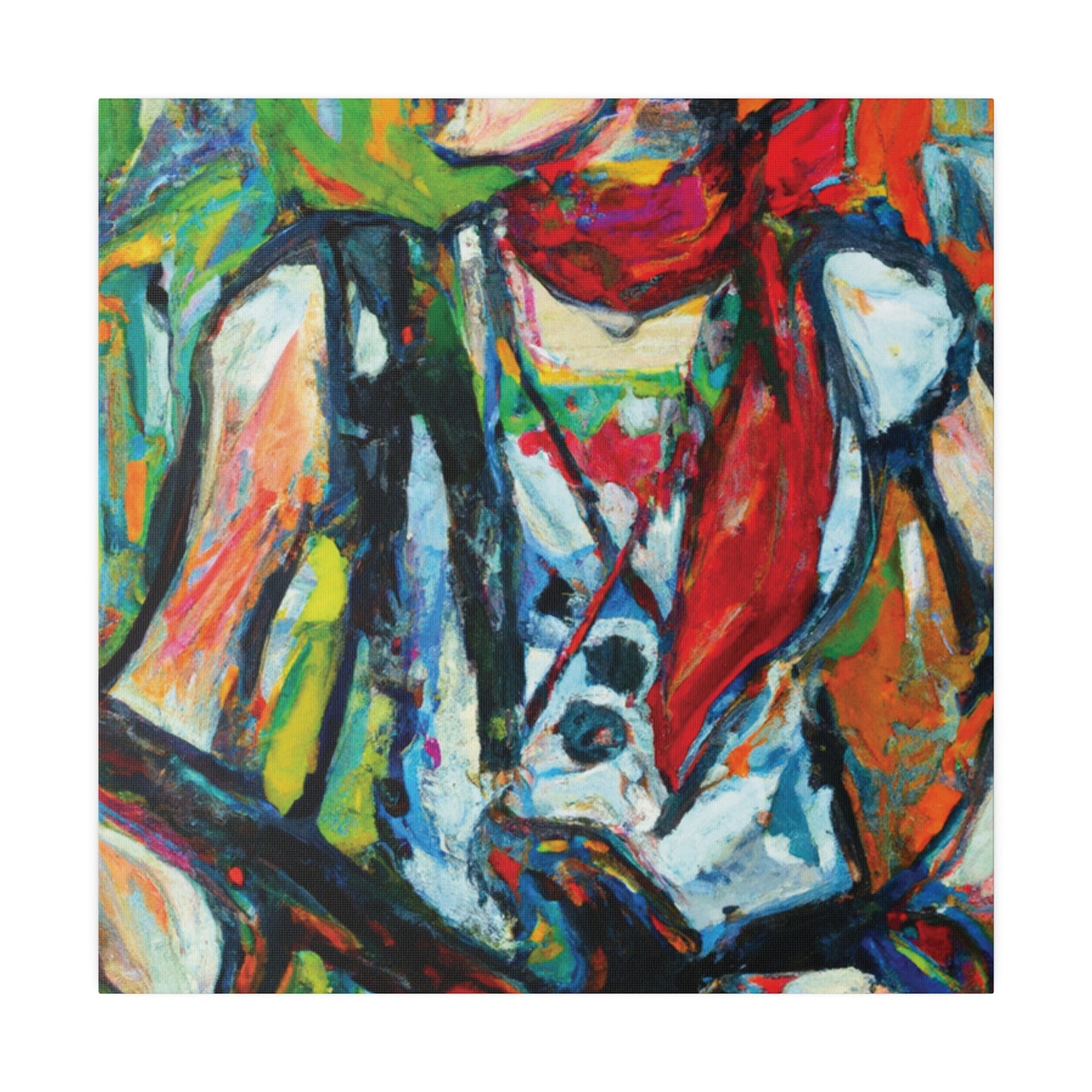 3713A - Rockstar Oil Painting Style Print | Poster | Home Decor | Wall Art | Music Art | Canvas