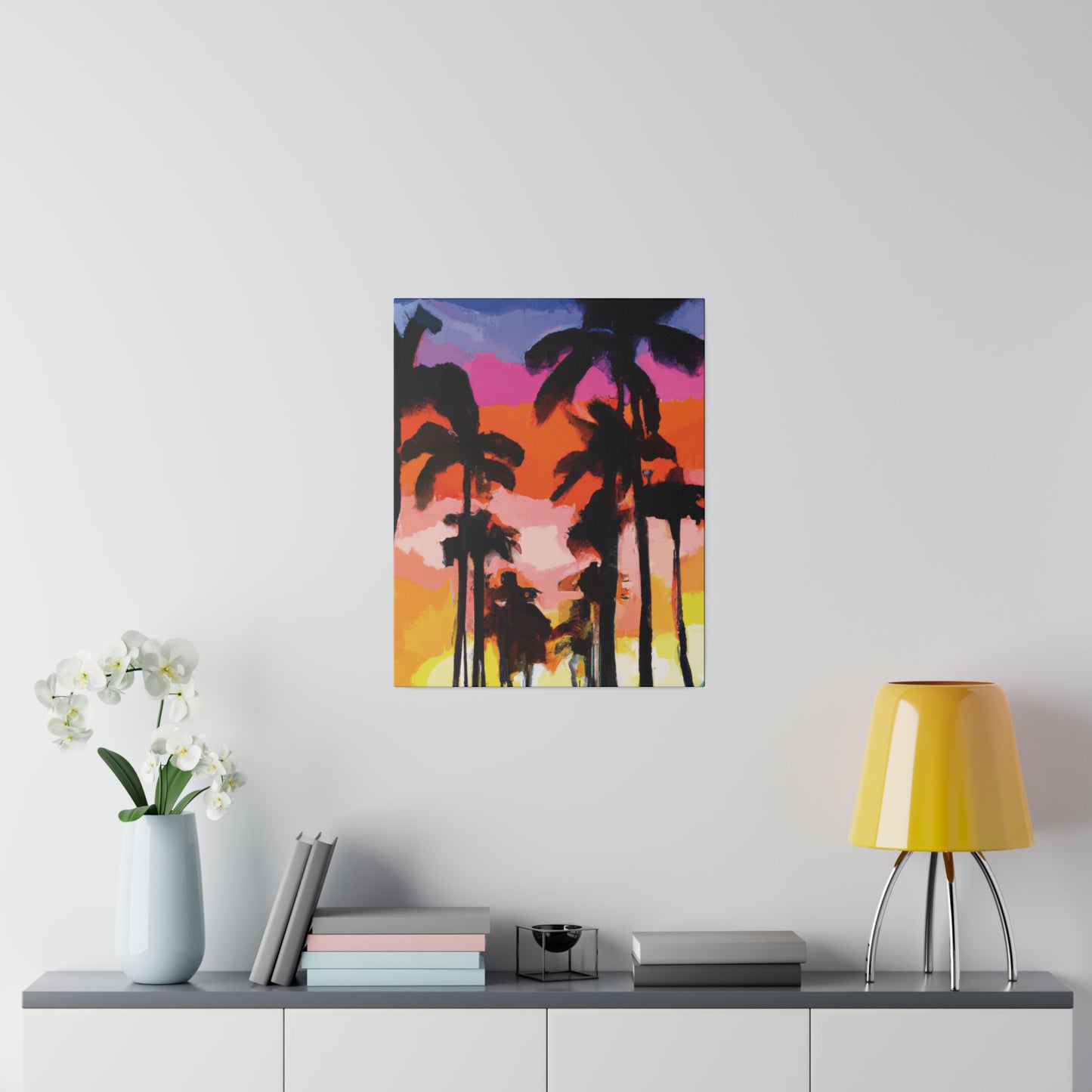 5857E - Miami Beach Sunset Painting Print | Miami | Beach | Sunset | Poster | Home Decor | Wall Art | Canvas