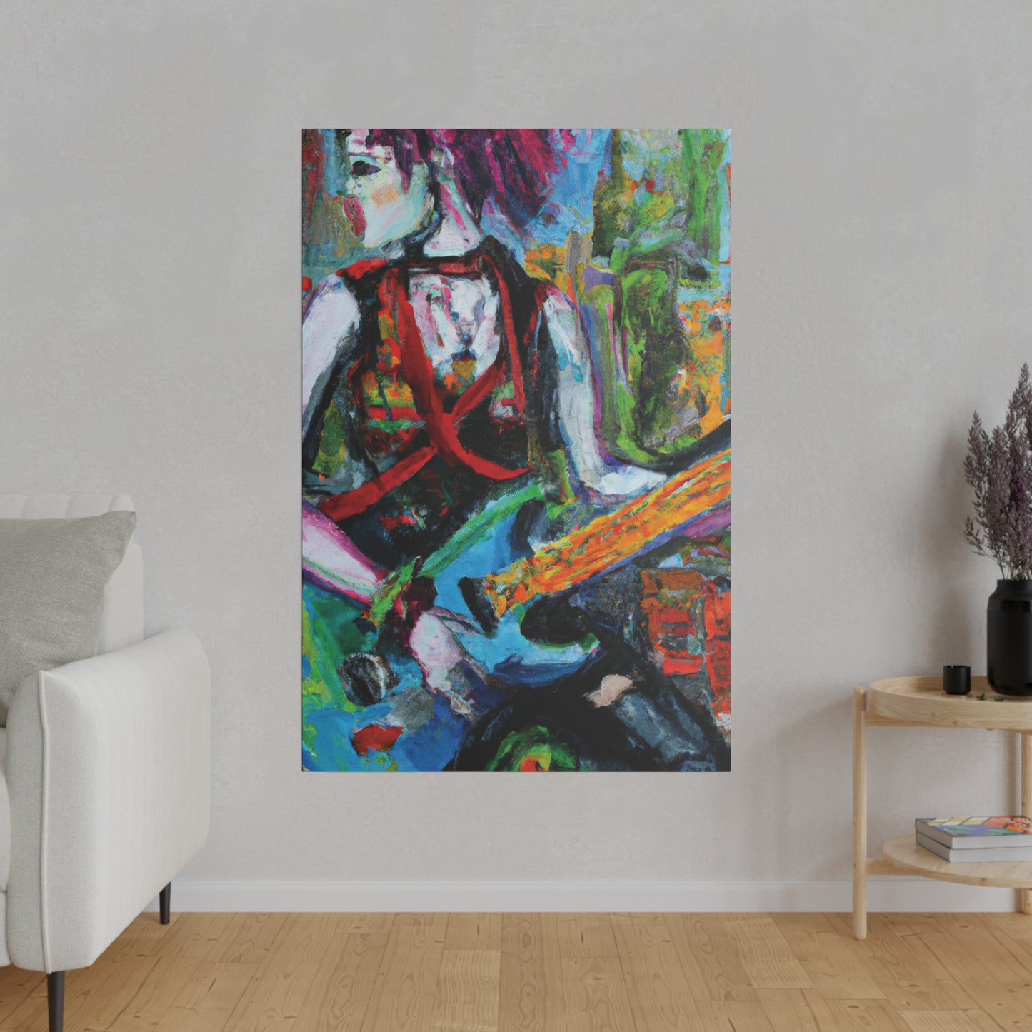 4902L - Rockstar Oil Painting Style Print | Poster | Home Decor | Wall Art | Music Art | Canvas