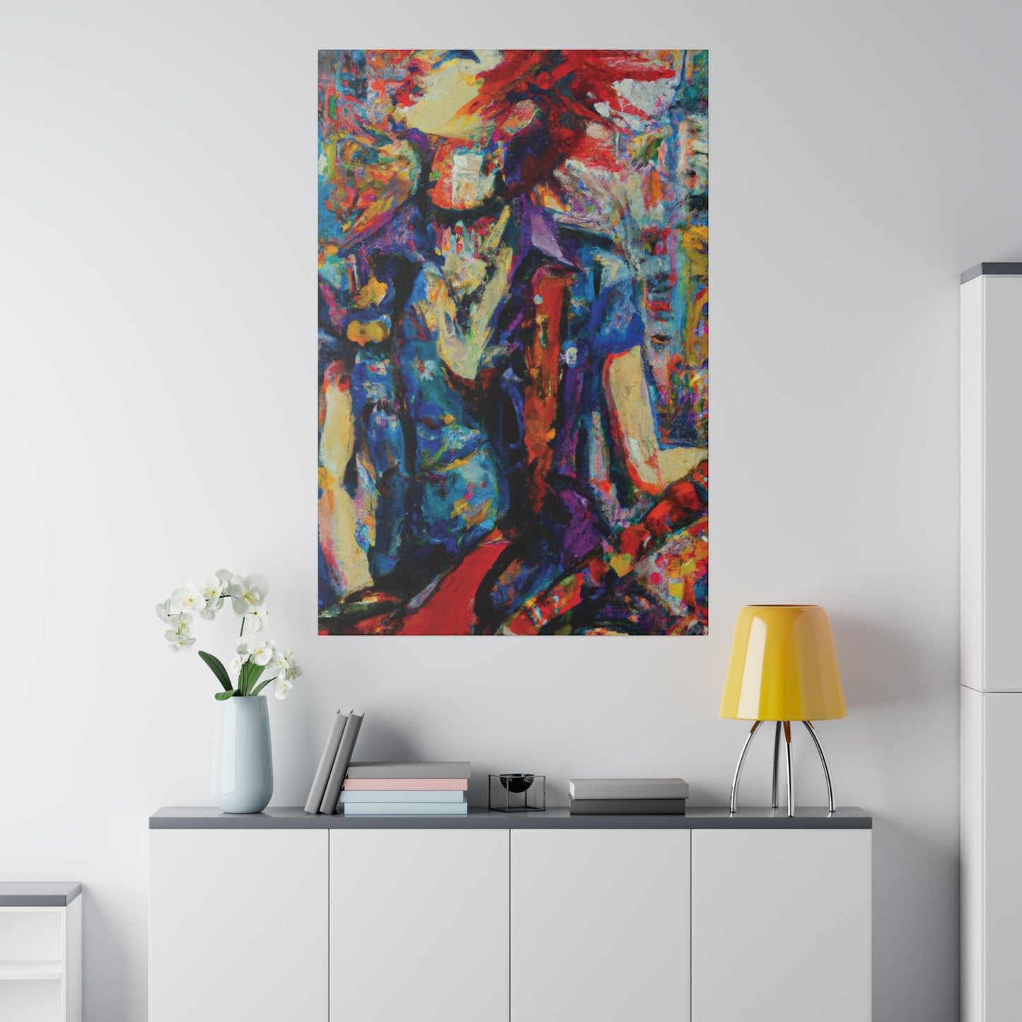 9667F - Rockstar Oil Painting Style Print | Poster | Home Decor | Wall Art | Music Art | Canvas