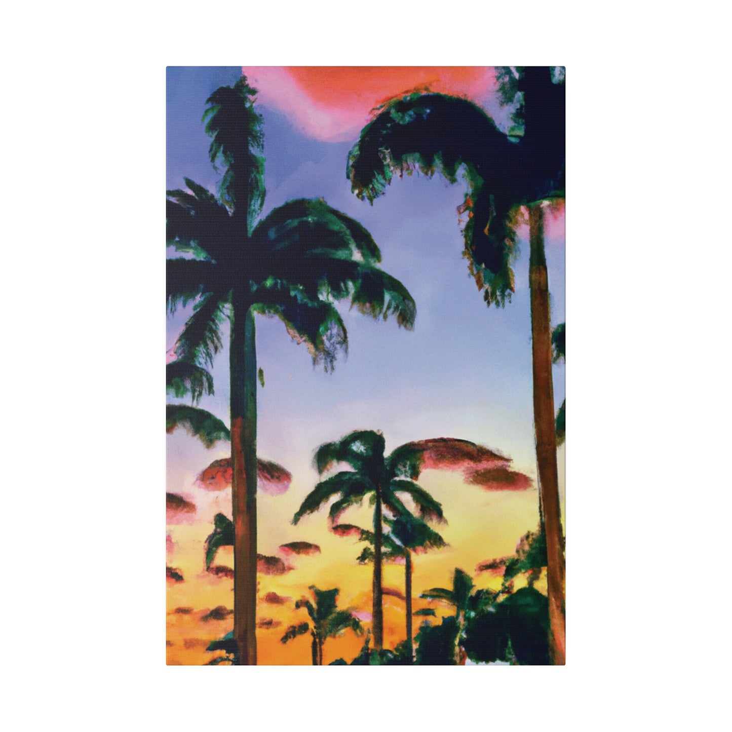 5202J - Miami Beach Sunset Painting Print | Miami | Beach | Sunset | Poster | Home Decor | Wall Art | Canvas