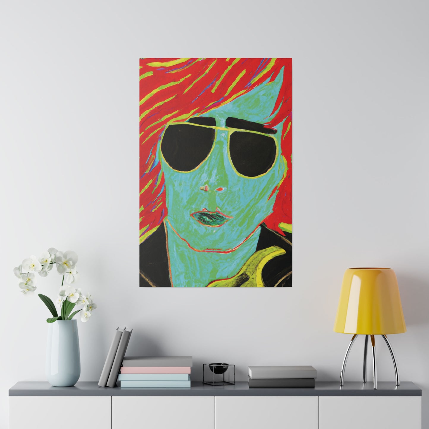 2058M - Rockstar Painting Print | Face | Abstract | Poster | Home Decor | Wall Art | Music Art | Canvas