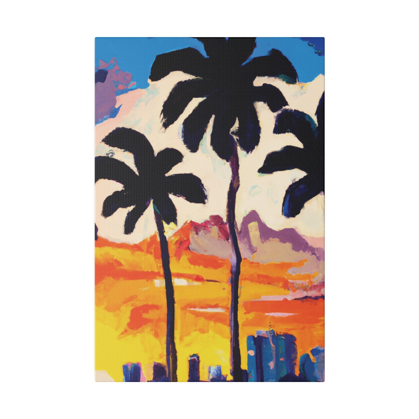 6586K - Miami Beach Sunset Painting Print | Miami | Beach | Sunset | Poster | Home Decor | Wall Art | Canvas