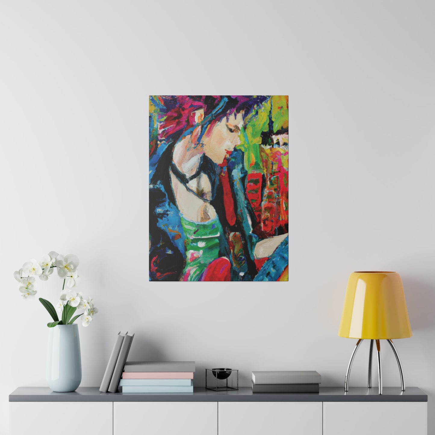 7125T - Rockstar Oil Painting Style Print | Poster | Home Decor | Wall Art | Music Art | Canvas