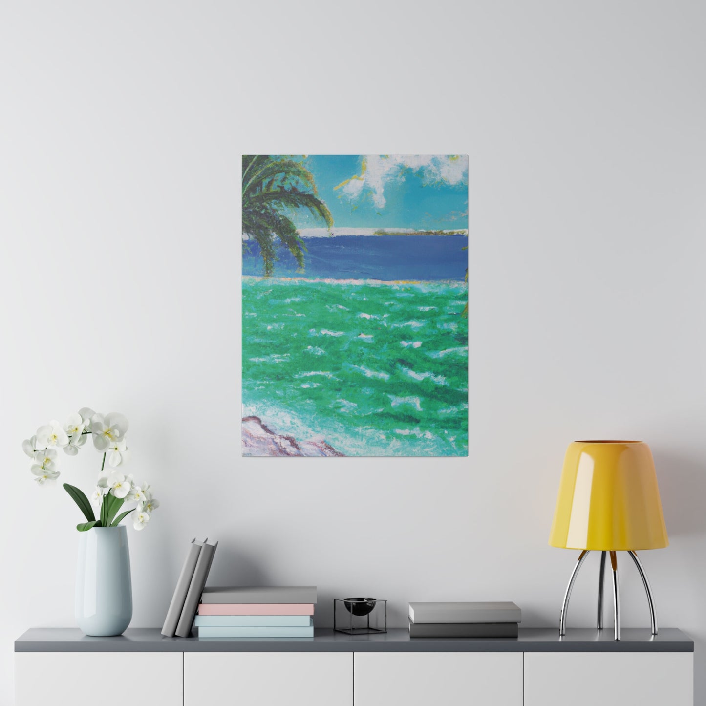 8274K - Bahamas Ocean Painting Print | Bahamas | Ocean | Beach | Poster | Home Decor | Wall Art | Canvas