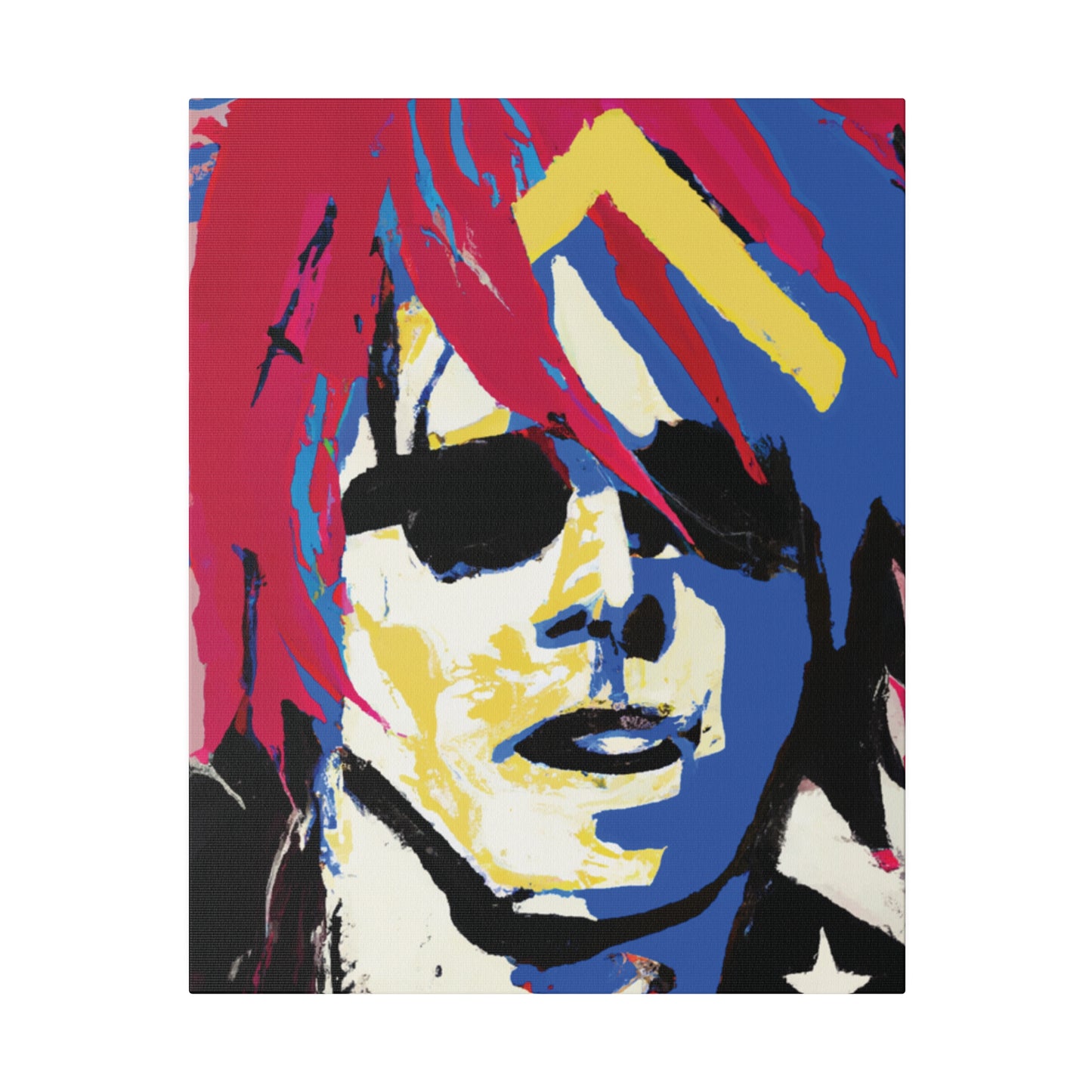9537K - Rockstar Painting Print | Face | Abstract | Poster | Home Decor | Wall Art | Music Art | Canvas