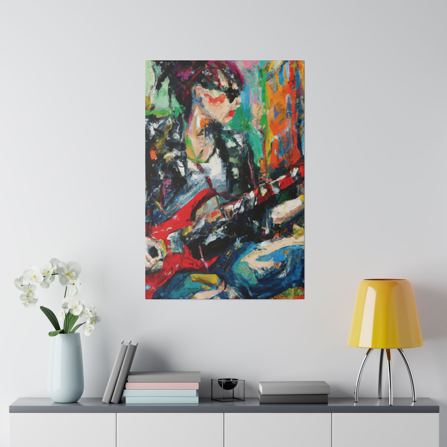 8390L - Rockstar Oil Painting Style Print | Poster | Home Decor | Wall Art | Music Art | Canvas