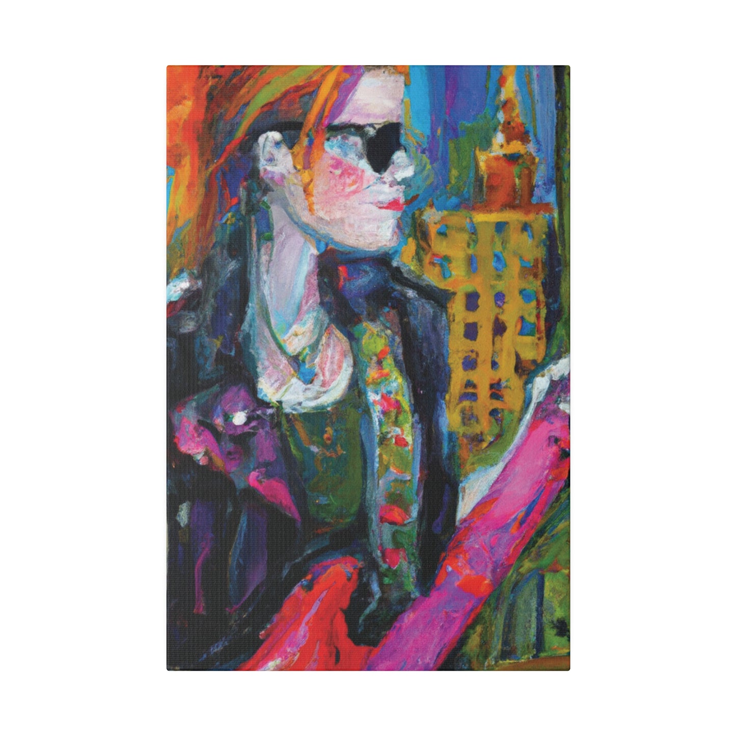 9503W - Rockstar Oil Painting Style Print | Poster | Home Decor | Wall Art | Music Art | Canvas