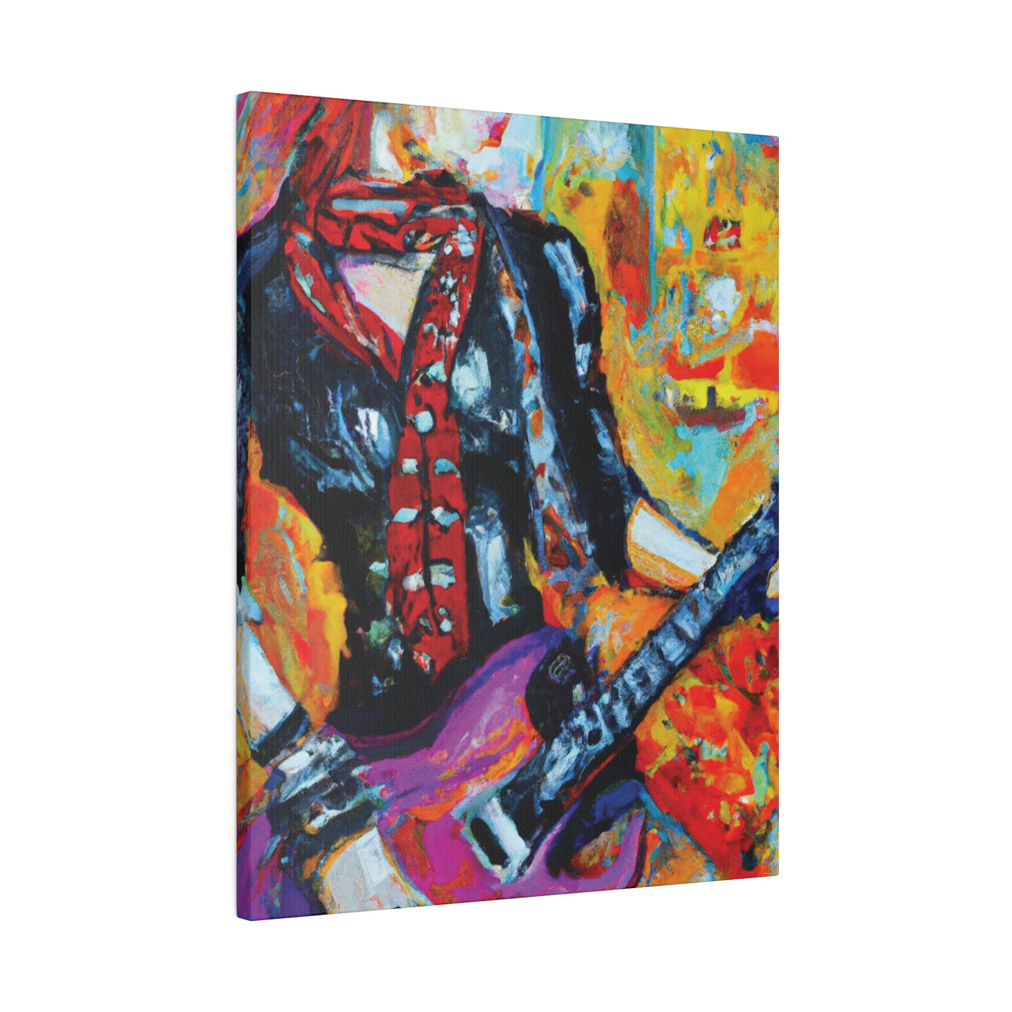 7342P - Rockstar Oil Painting Style Print | Poster | Home Decor | Wall Art | Music Art | Canvas