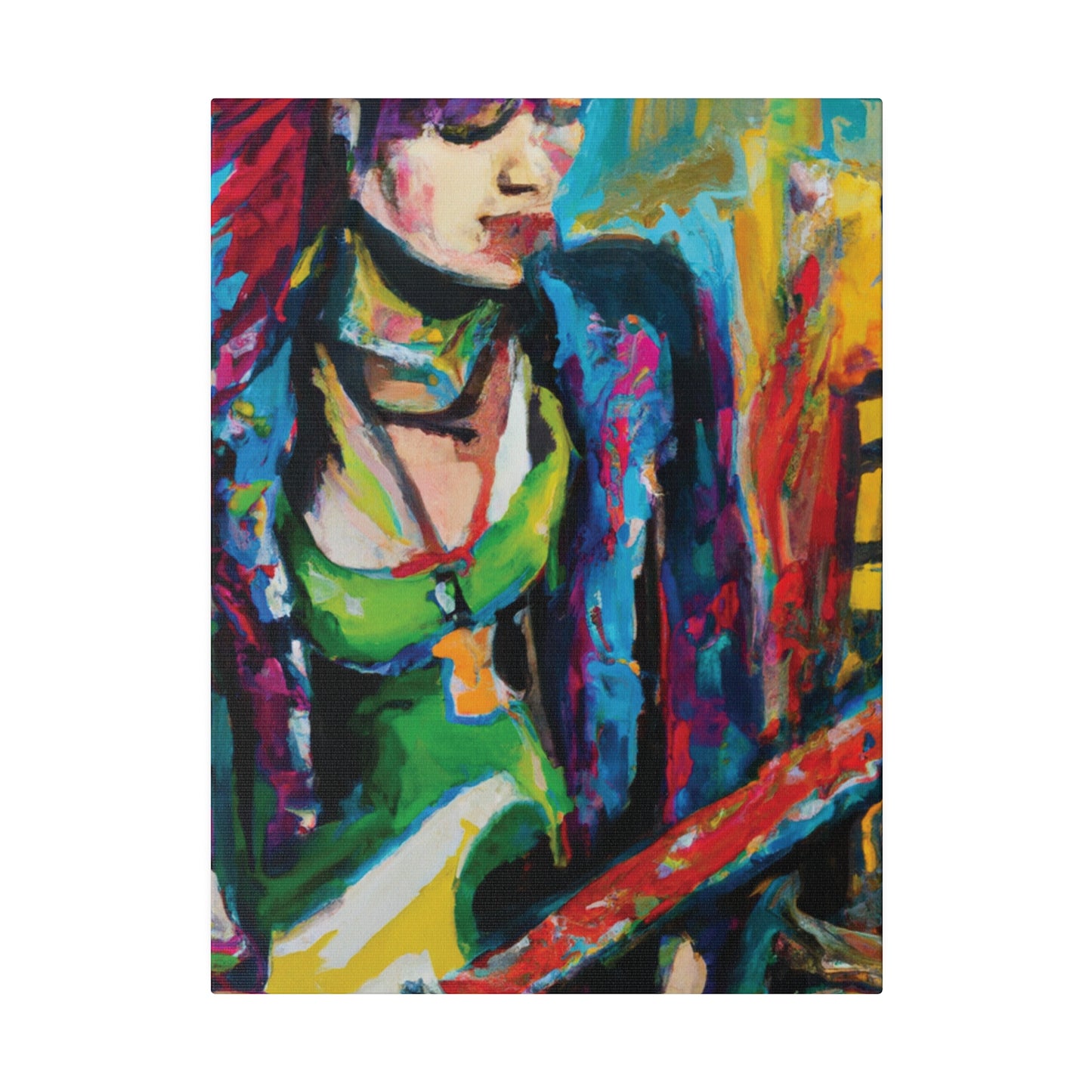 8561U - Rockstar Oil Painting Style Print | Poster | Home Decor | Wall Art | Music Art | Canvas