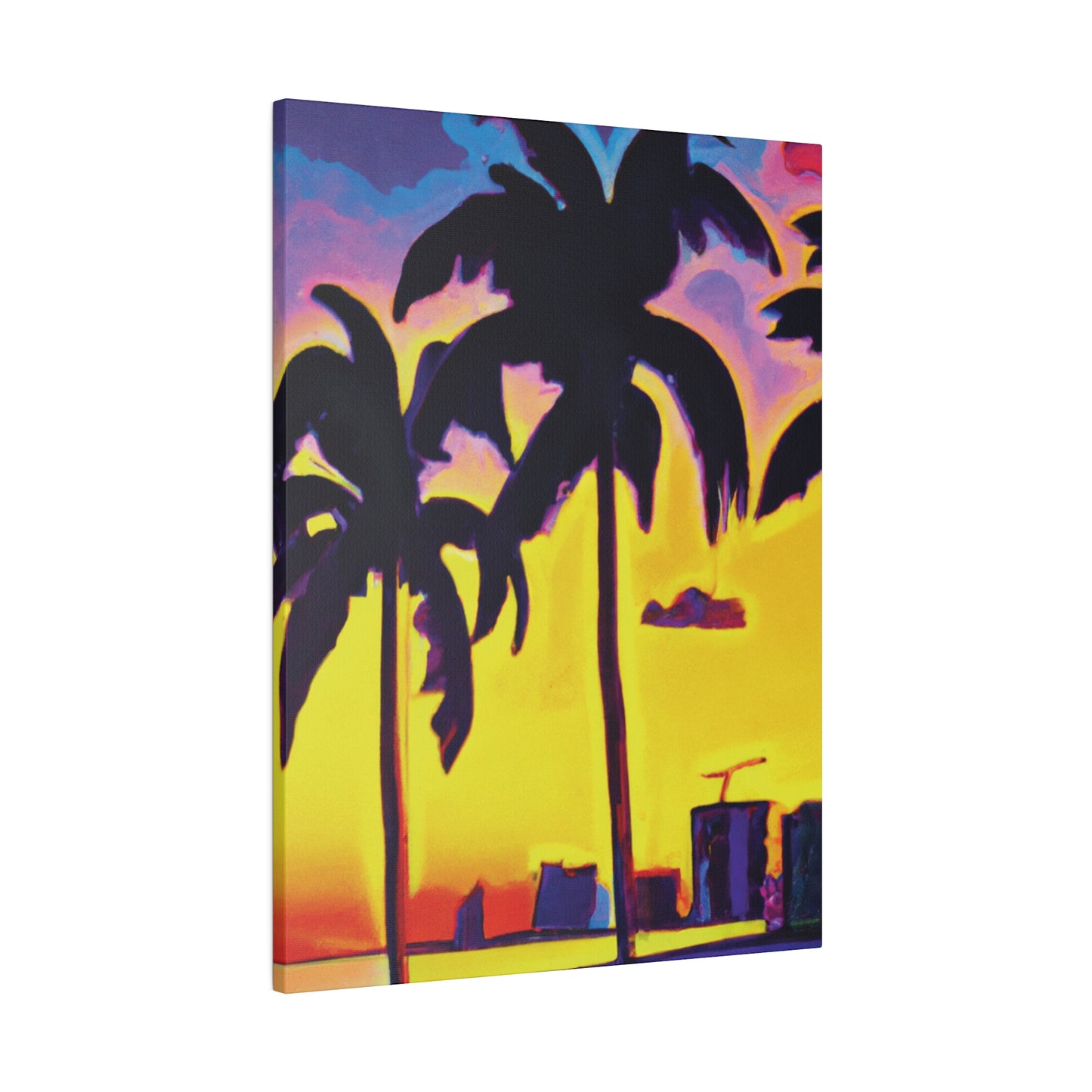 5674W - Miami Beach Sunset Painting Print | Miami | Beach | Sunset | Poster | Home Decor | Wall Art | Canvas