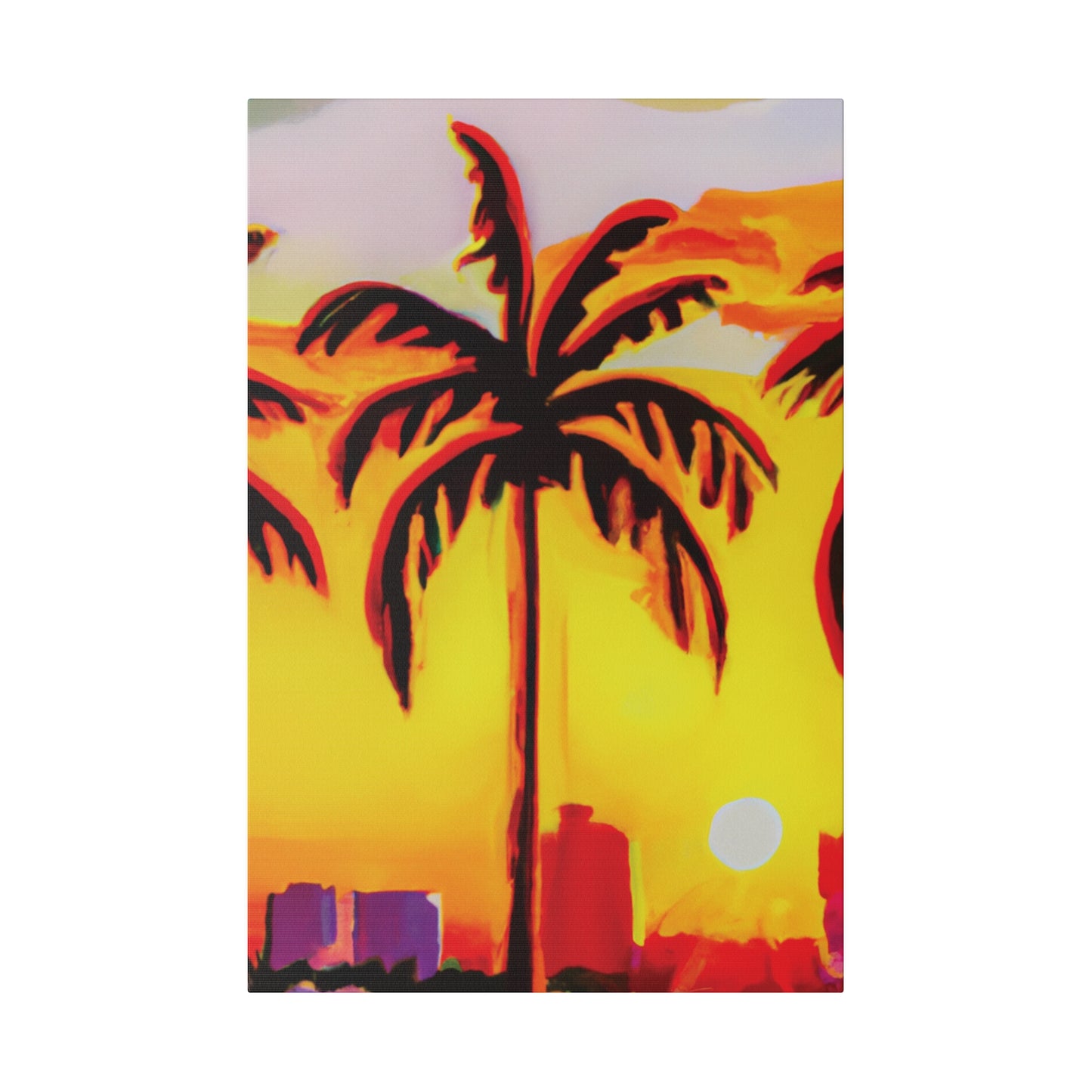 6539T - Miami Beach Sunset Painting Print | Miami | Beach | Sunset | Poster | Home Decor | Wall Art | Canvas