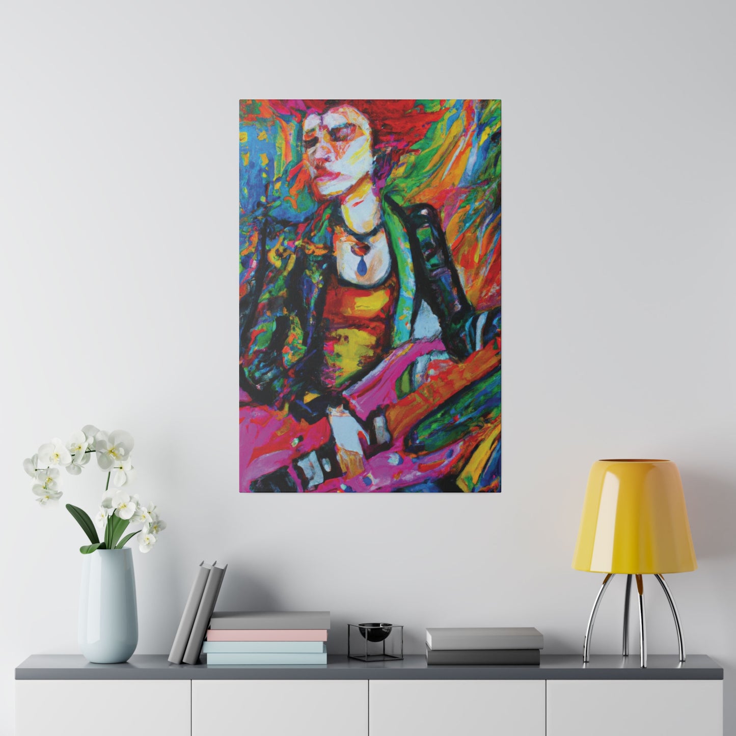 8293B - Rockstar Oil Painting Style Print | Poster | Home Decor | Wall Art | Music Art | Canvas