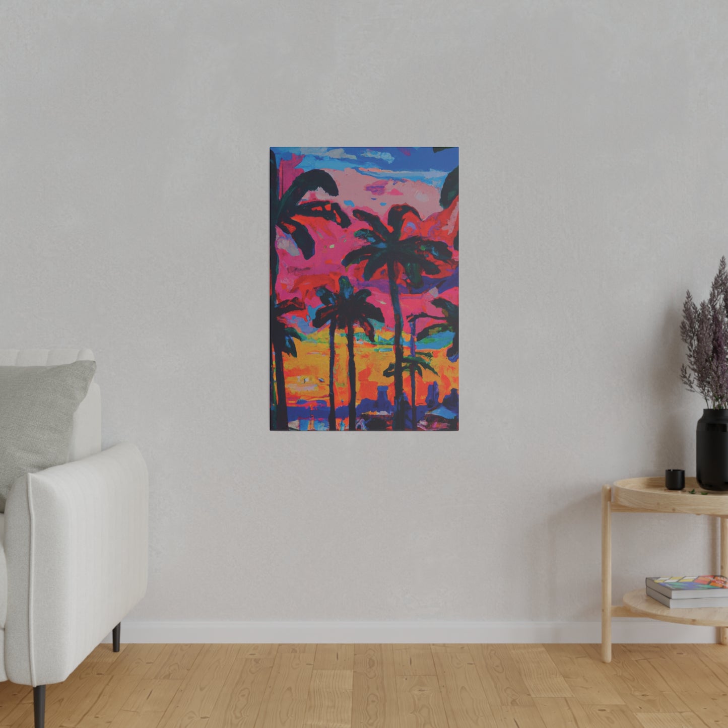 2821A - Miami Beach Sunset Painting Print | Miami | Beach | Sunset | Poster | Home Decor | Wall Art | Canvas