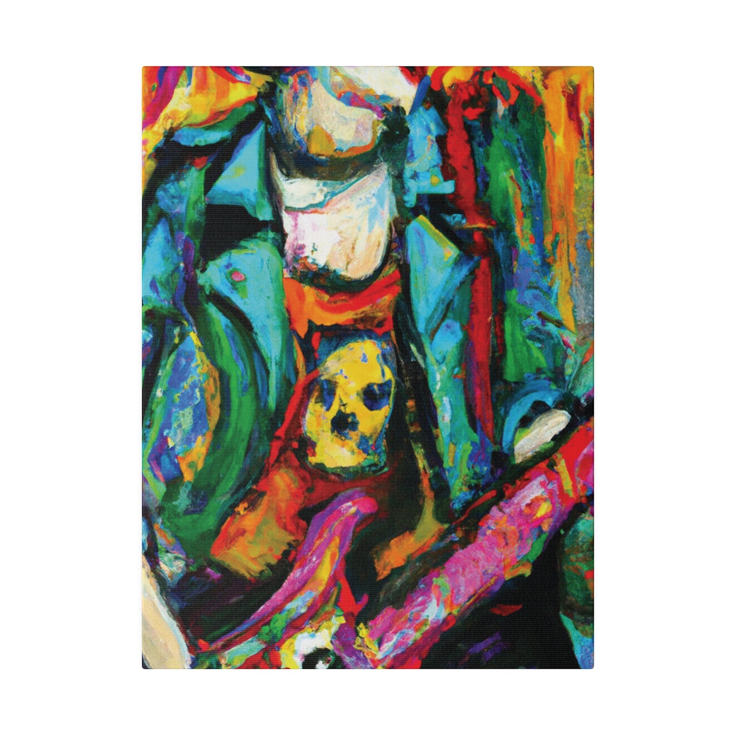 3118K - Rockstar Oil Painting Style Print | Poster | Home Decor | Wall Art | Music Art | Canvas