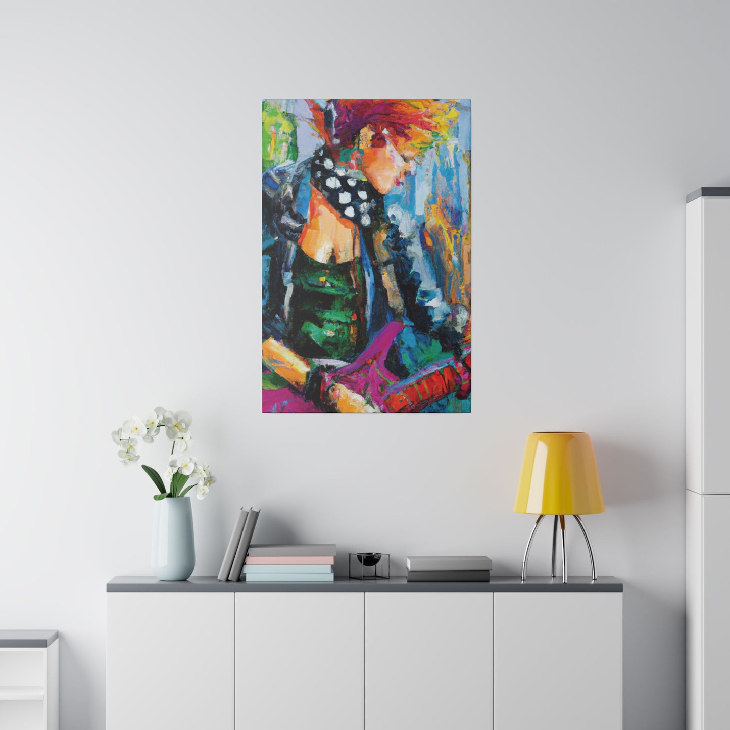 8032E - Rockstar Oil Painting Style Print | Poster | Home Decor | Wall Art | Music Art | Canvas