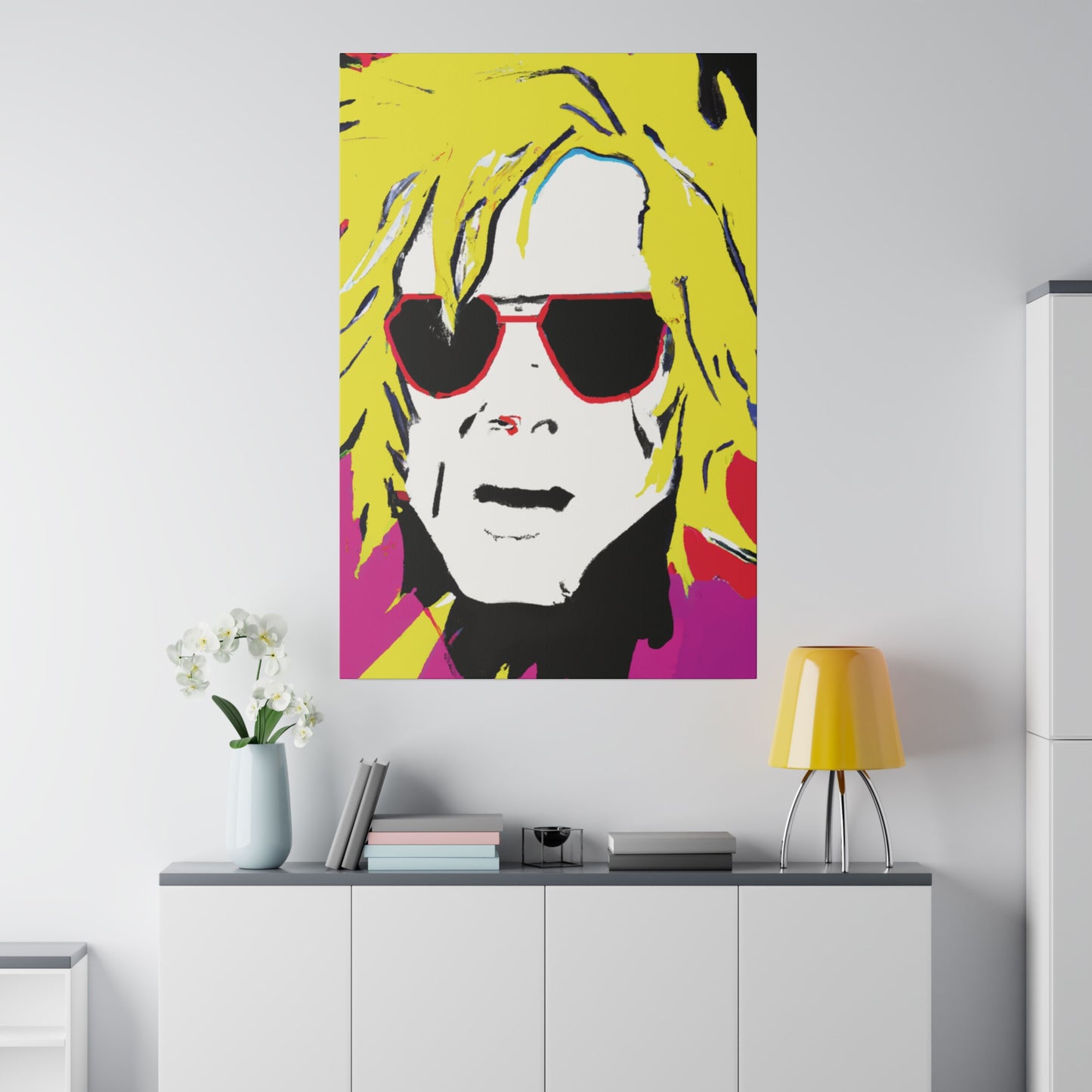 8476J - Rockstar Painting Print | Face | Abstract | Poster | Home Decor | Wall Art | Music Art | Canvas