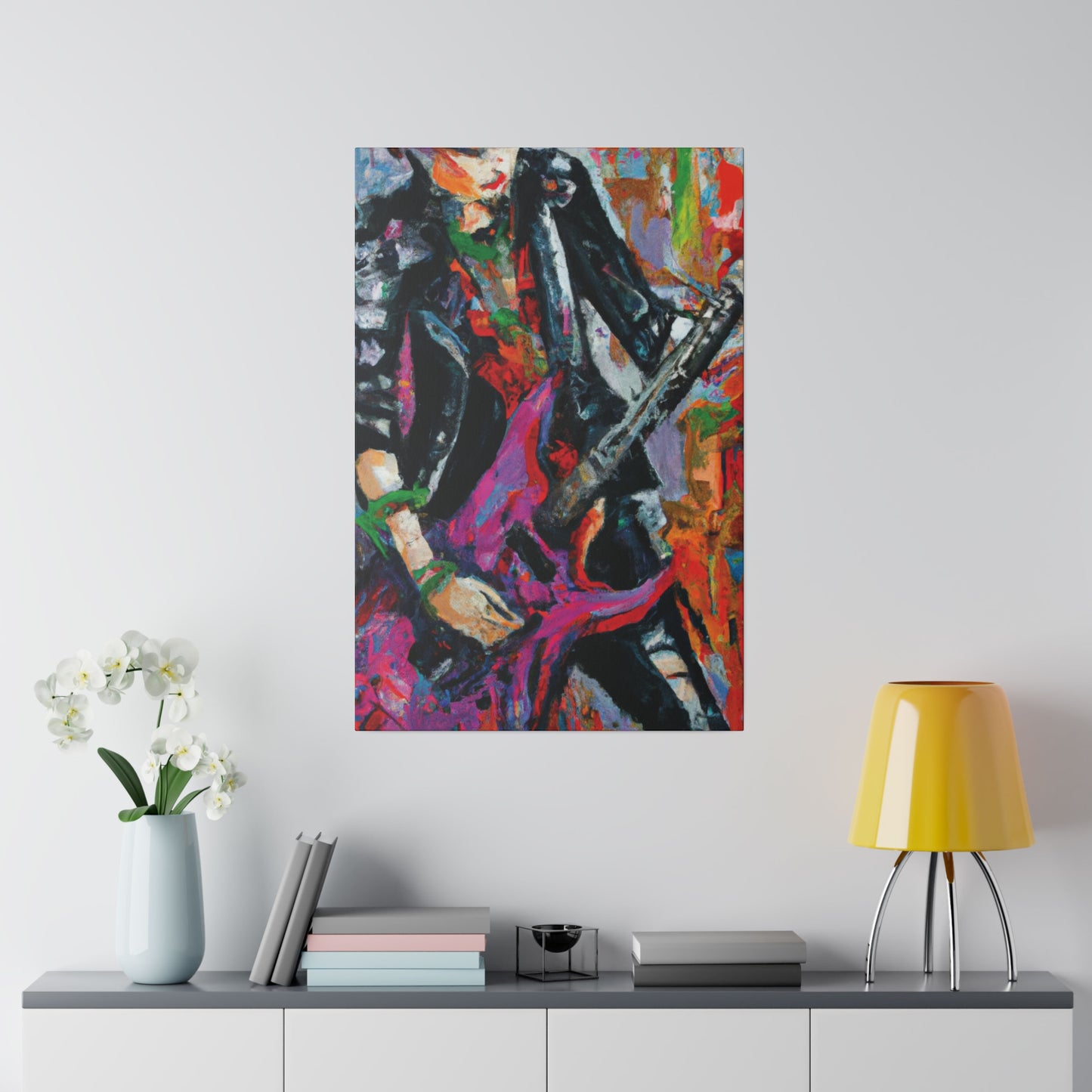 3622Z - Rockstar Oil Painting Style Print | Poster | Home Decor | Wall Art | Music Art | Canvas