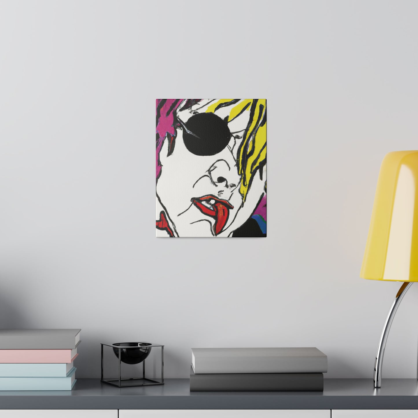 4249K - Rockstar Painting Print | Face | Abstract | Poster | Home Decor | Wall Art | Music Art | Canvas