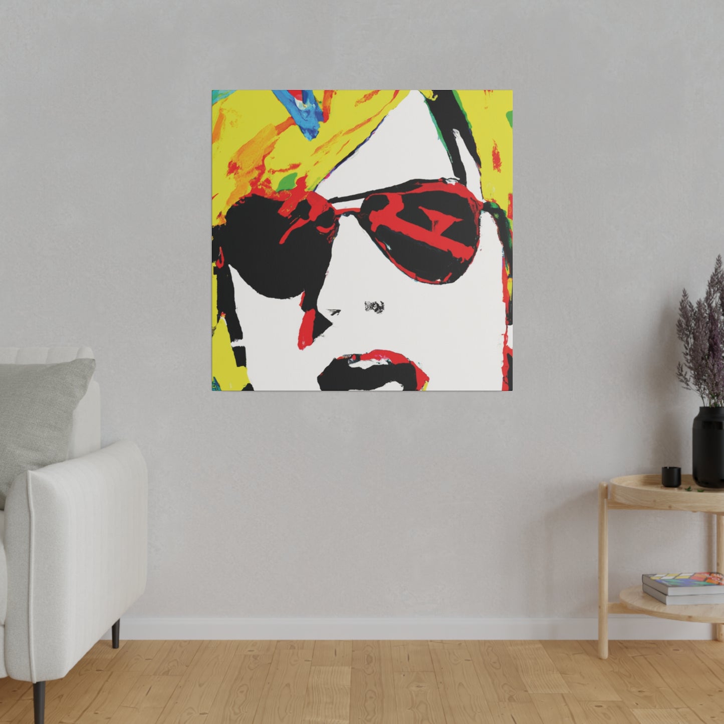 7931Q - Rockstar Painting Print | Face | Abstract | Poster | Home Decor | Wall Art | Music Art | Canvas