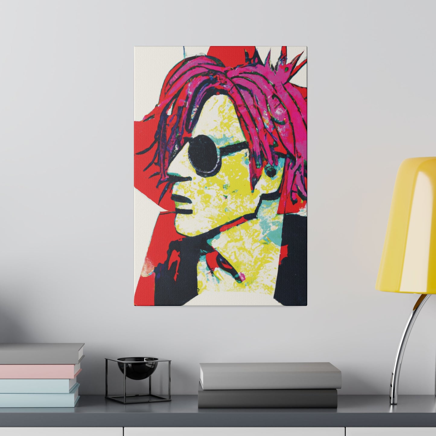 3019T - Rockstar Painting Print | Face | Abstract | Poster | Home Decor | Wall Art | Music Art | Canvas