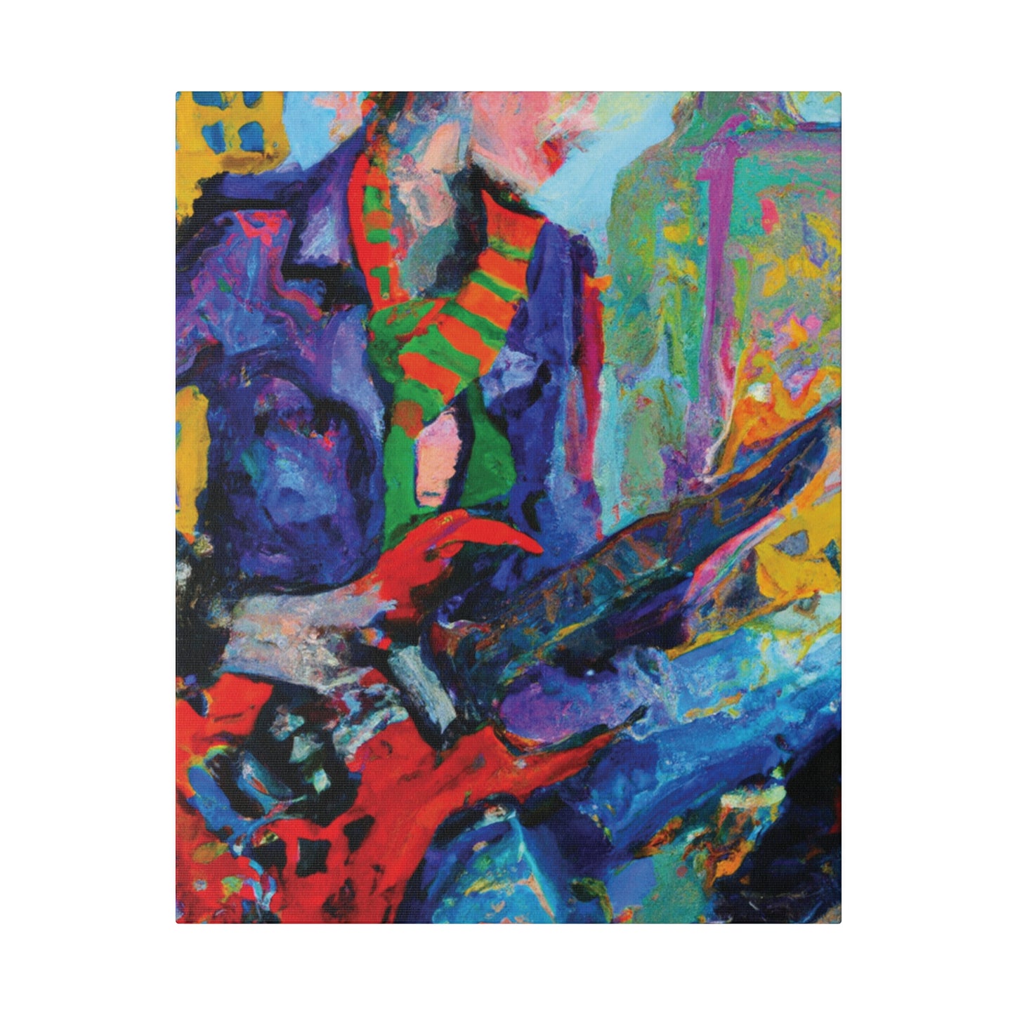 5227E - Rockstar Oil Painting Style Print | Poster | Home Decor | Wall Art | Music Art | Canvas