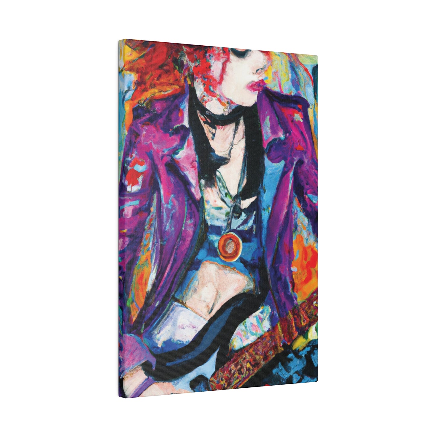 9712Y - Rockstar Oil Painting Style Print | Poster | Home Decor | Wall Art | Music Art | Canvas