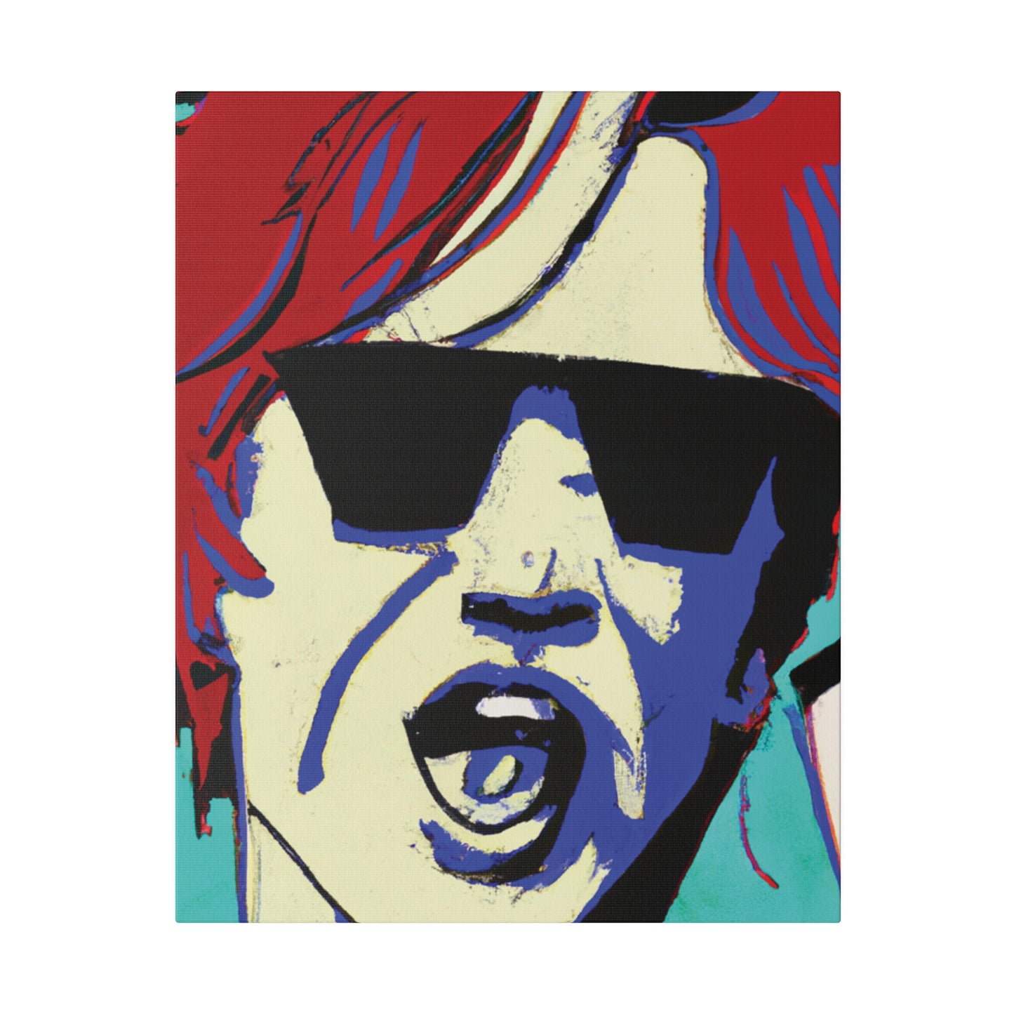 3245Z - Rockstar Painting Print | Face | Abstract | Poster | Home Decor | Wall Art | Music Art | Canvas