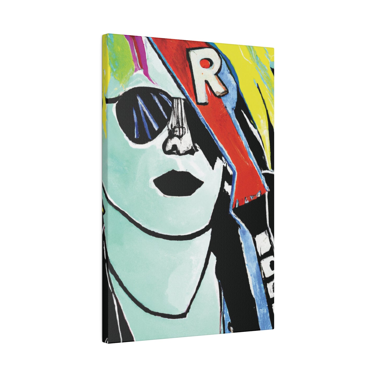 9391O - Rockstar Painting Print | Face | Abstract | Poster | Home Decor | Wall Art | Music Art | Canvas