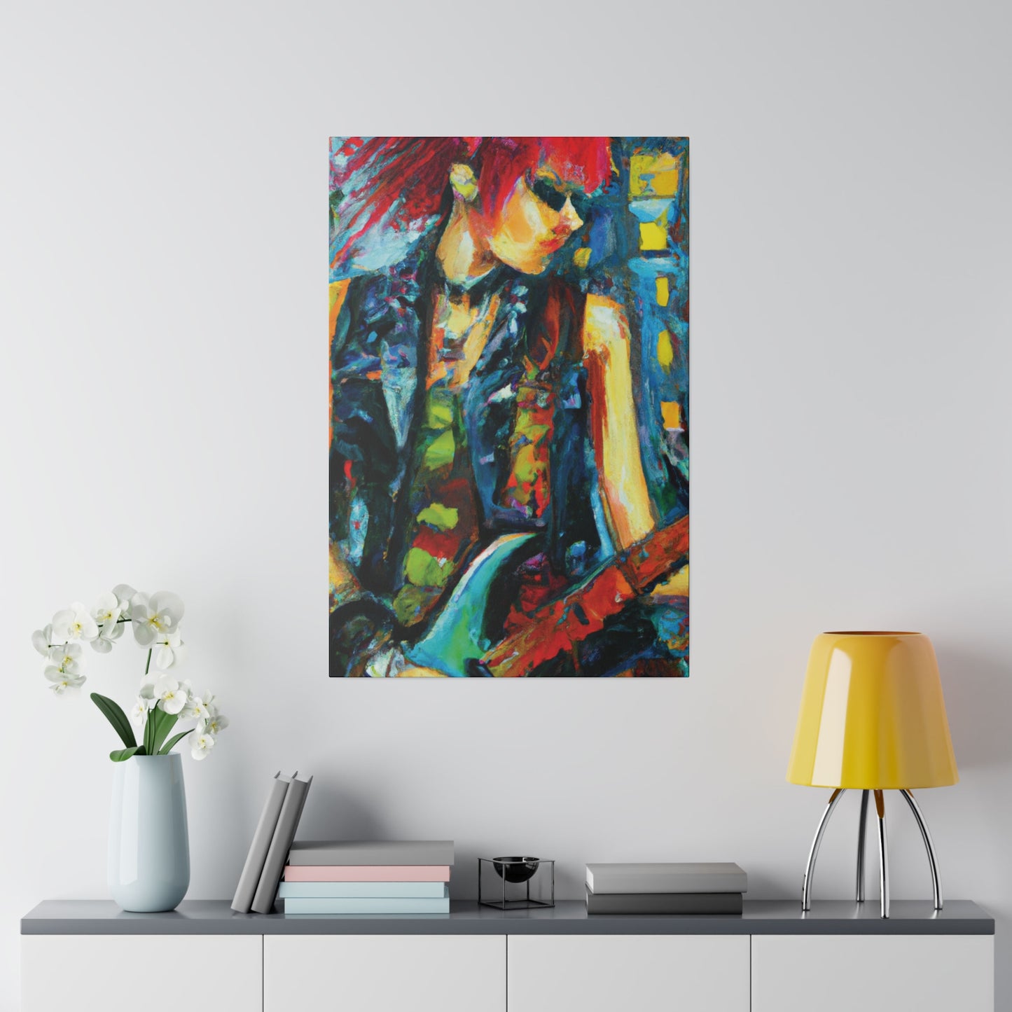 8541R - Rockstar Oil Painting Style Print | Poster | Home Decor | Wall Art | Music Art | Canvas