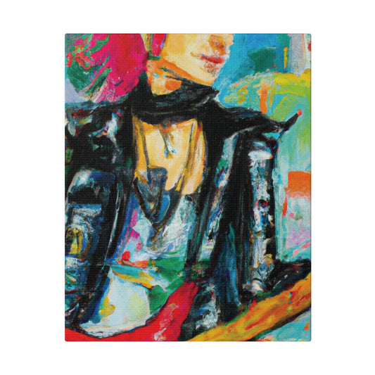 9554L - Rockstar Oil Painting Style Print | Poster | Home Decor | Wall Art | Music Art | Canvas