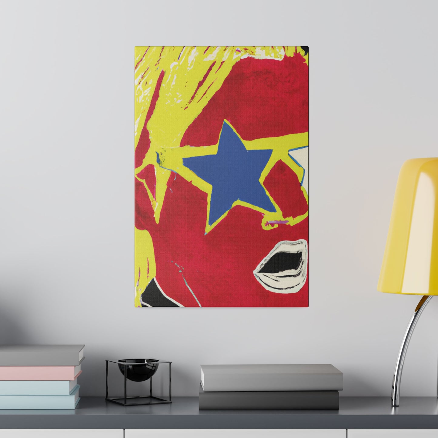 2109Q - Rockstar Painting Print | Face | Abstract | Poster | Home Decor | Wall Art | Music Art | Canvas