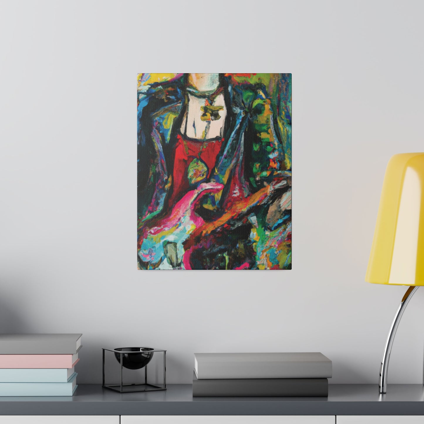 4558Z - Rockstar Oil Painting Style Print | Poster | Home Decor | Wall Art | Music Art | Canvas