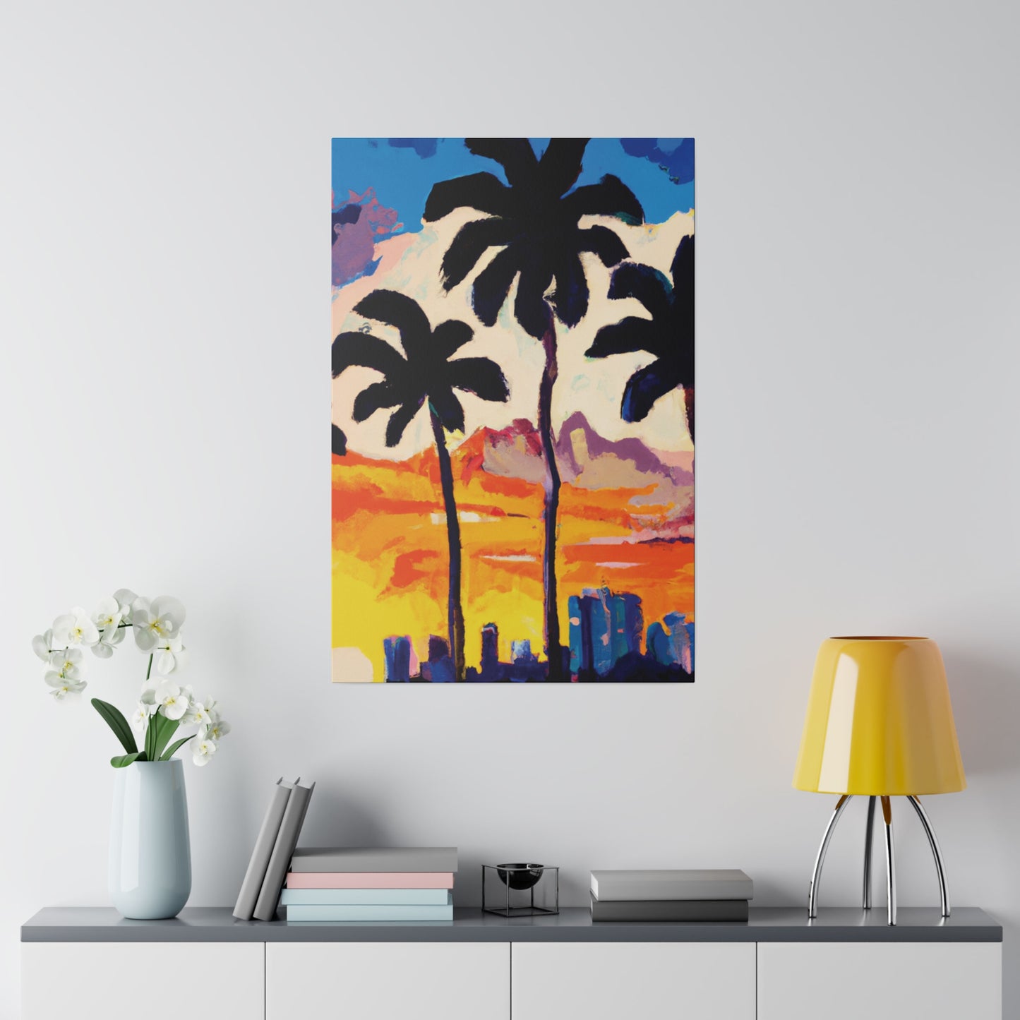 6586K - Miami Beach Sunset Painting Print | Miami | Beach | Sunset | Poster | Home Decor | Wall Art | Canvas