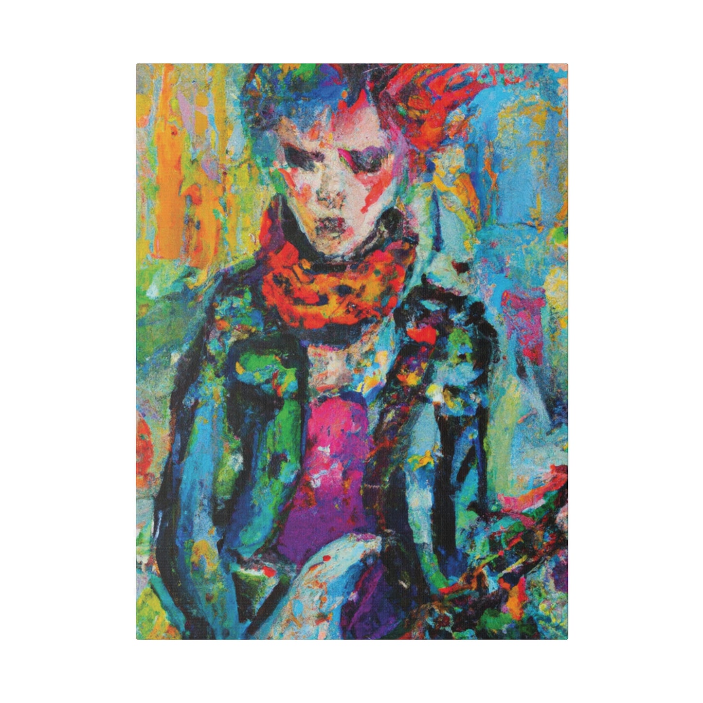 9432X - Rockstar Oil Painting Style Print | Poster | Home Decor | Wall Art | Music Art | Canvas