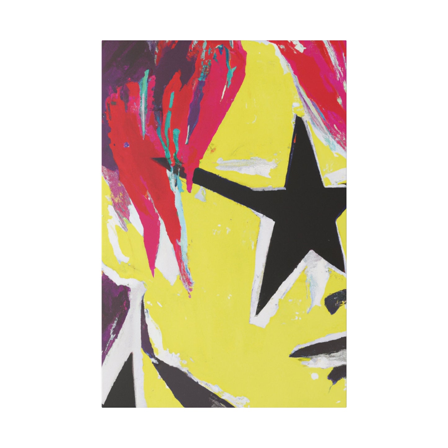 8768M - Rockstar Painting Print | Face | Abstract | Poster | Home Decor | Wall Art | Music Art | Canvas