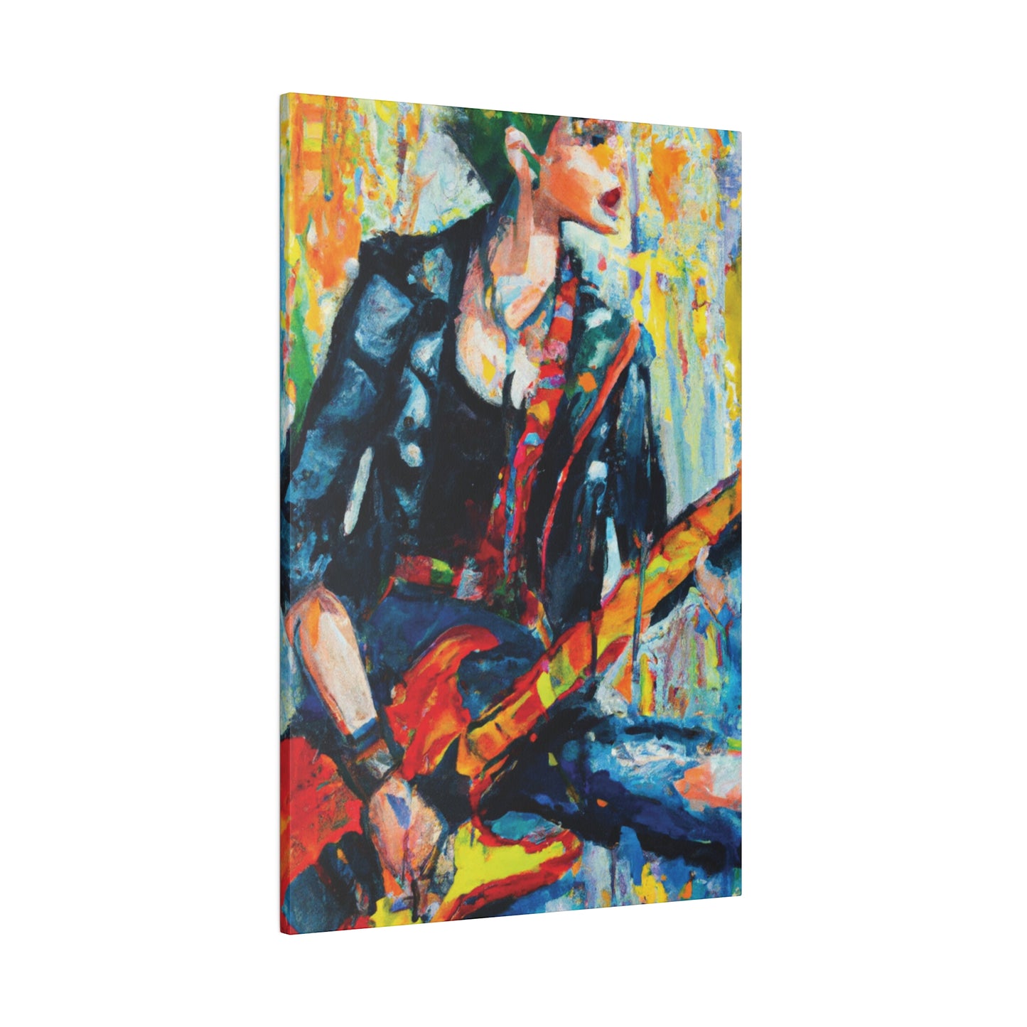 4573T - Rockstar Oil Painting Style Print | Poster | Home Decor | Wall Art | Music Art | Canvas