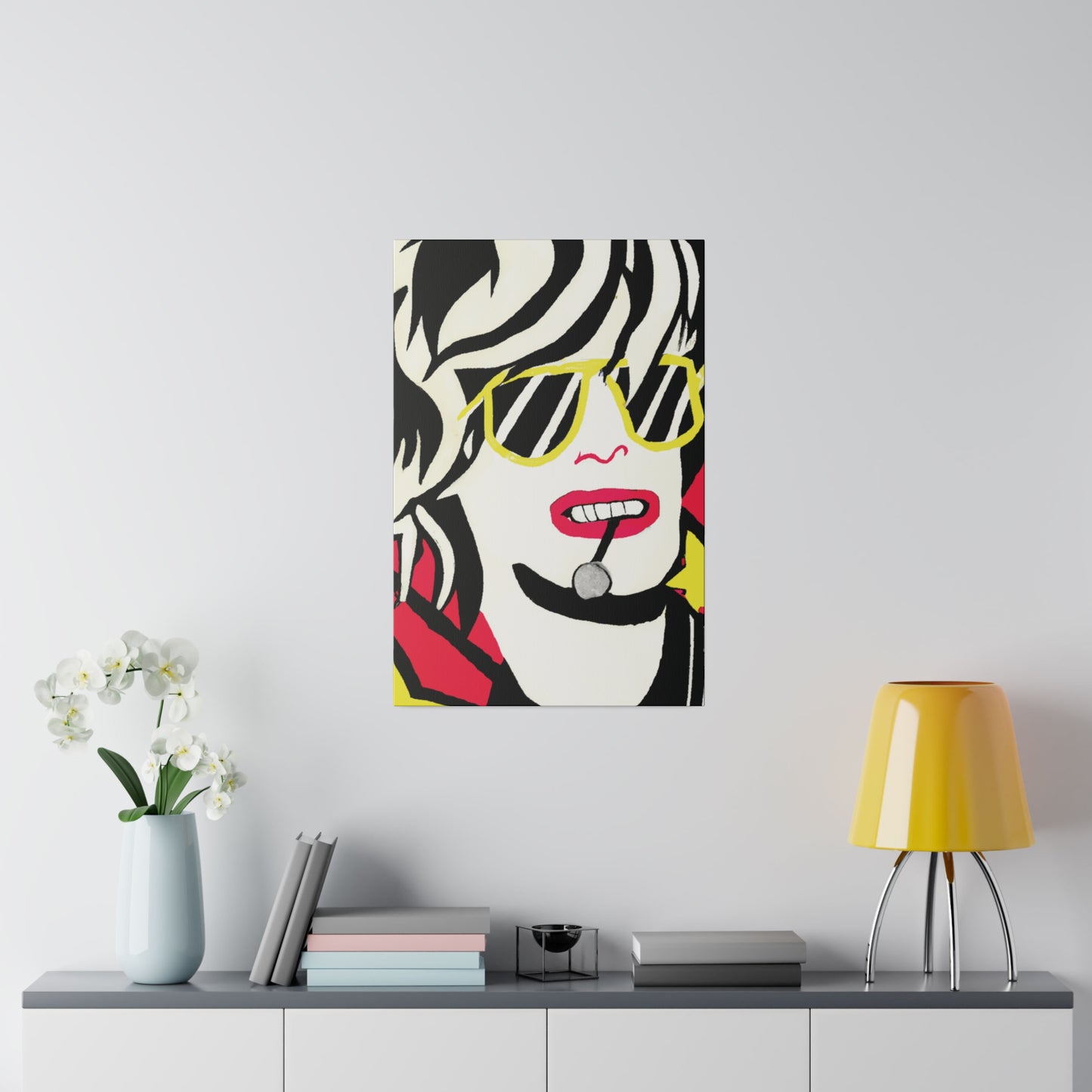 7456P - Rockstar Painting Print | Face | Abstract | Poster | Home Decor | Wall Art | Music Art | Canvas