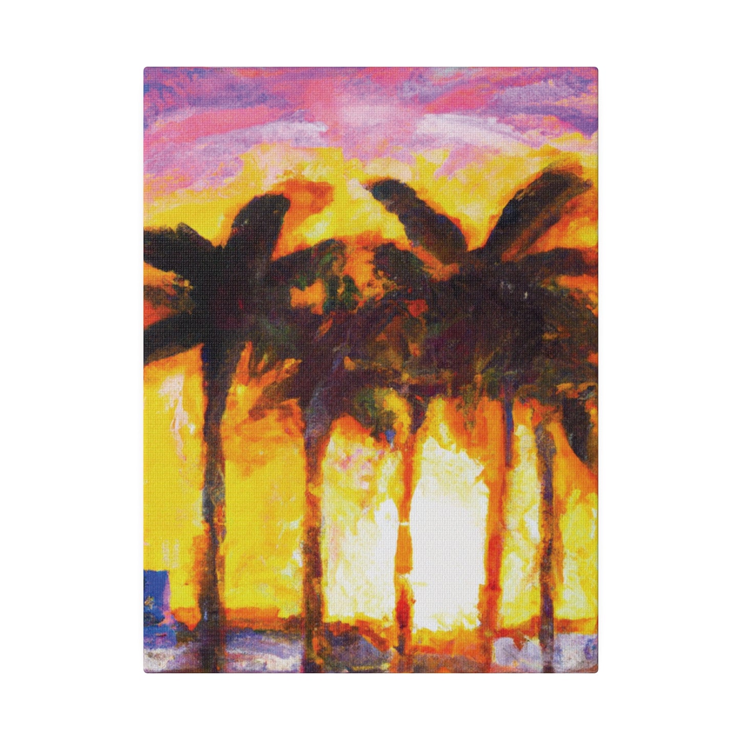 1535V - Miami Beach Sunset Painting Print | Miami | Beach | Sunset | Poster | Home Decor | Wall Art | Canvas